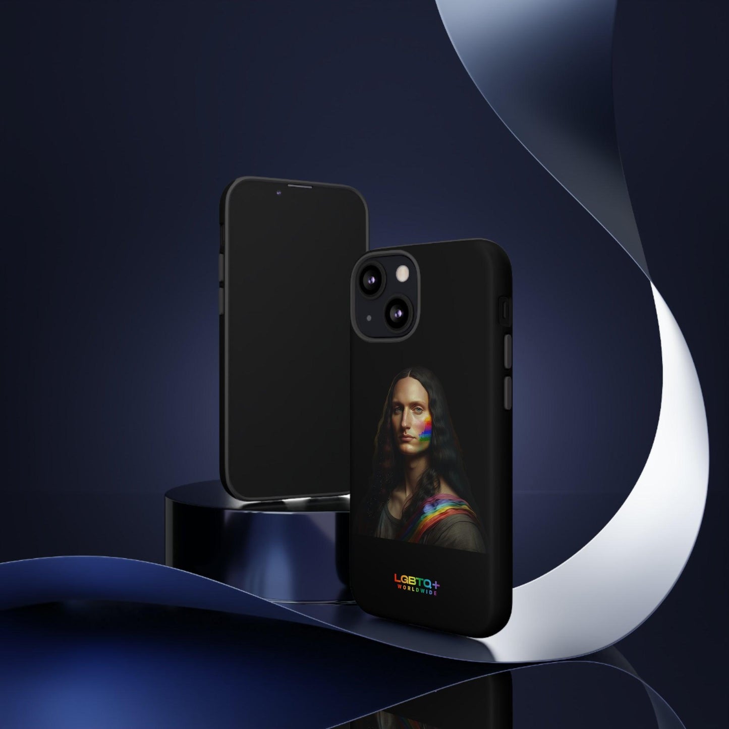 LGBTQWorldwide - ,,MONA LISA" Doppelgehäuse Handyhülle Accessories, Glossy, iPhone Cases, Matte, Phone accessory, Phone Cases, Samsung Cases, tough, Valentine's Day Picks lgbtq Bekleidung Accessoires unisex Zubehör