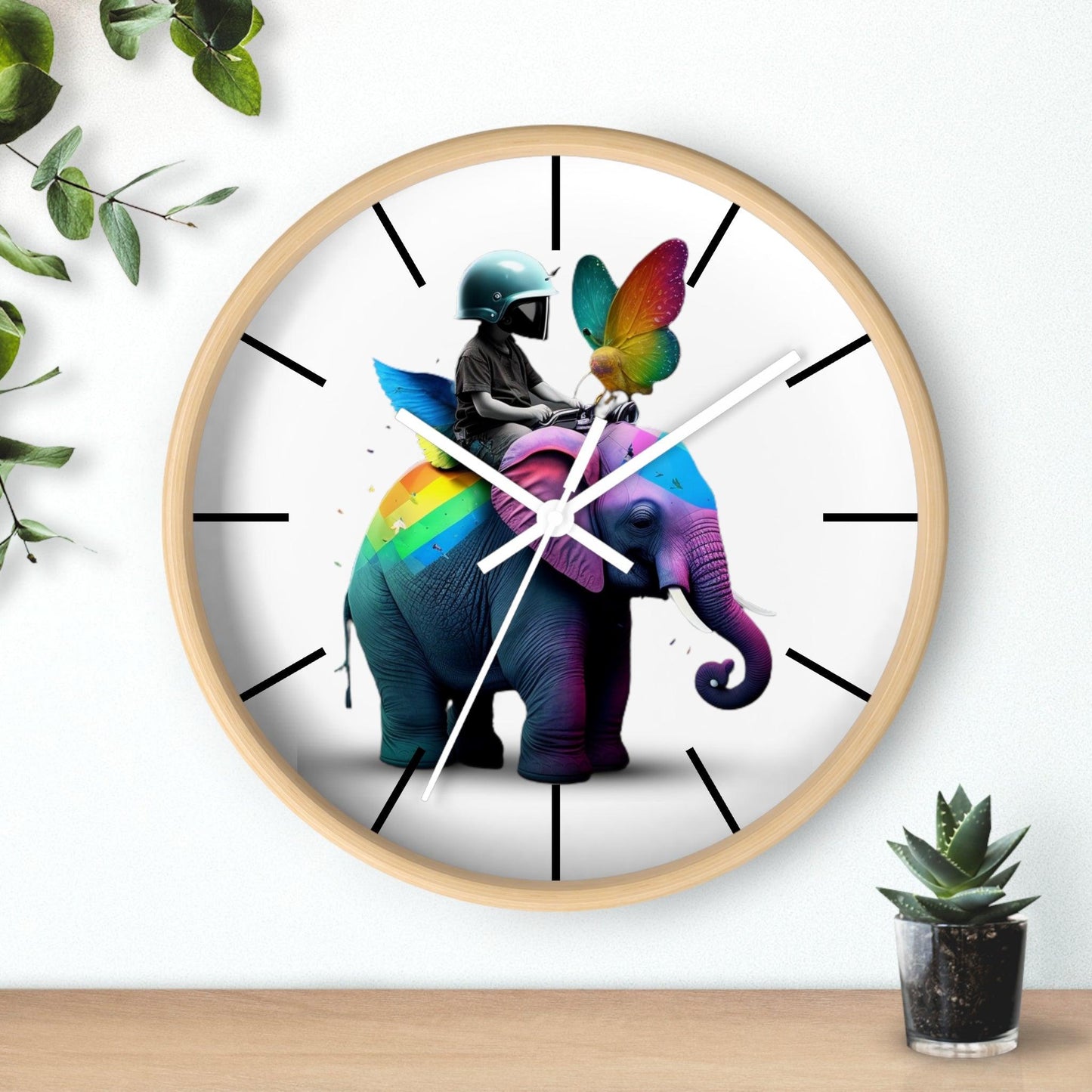 LGBTQWorldwide - ,,ELEFANT" Accessories, clock, Clocks, home, Home & Living, Home Decor, Indoor lgbtq Bekleidung Accessoires unisex Zubehör