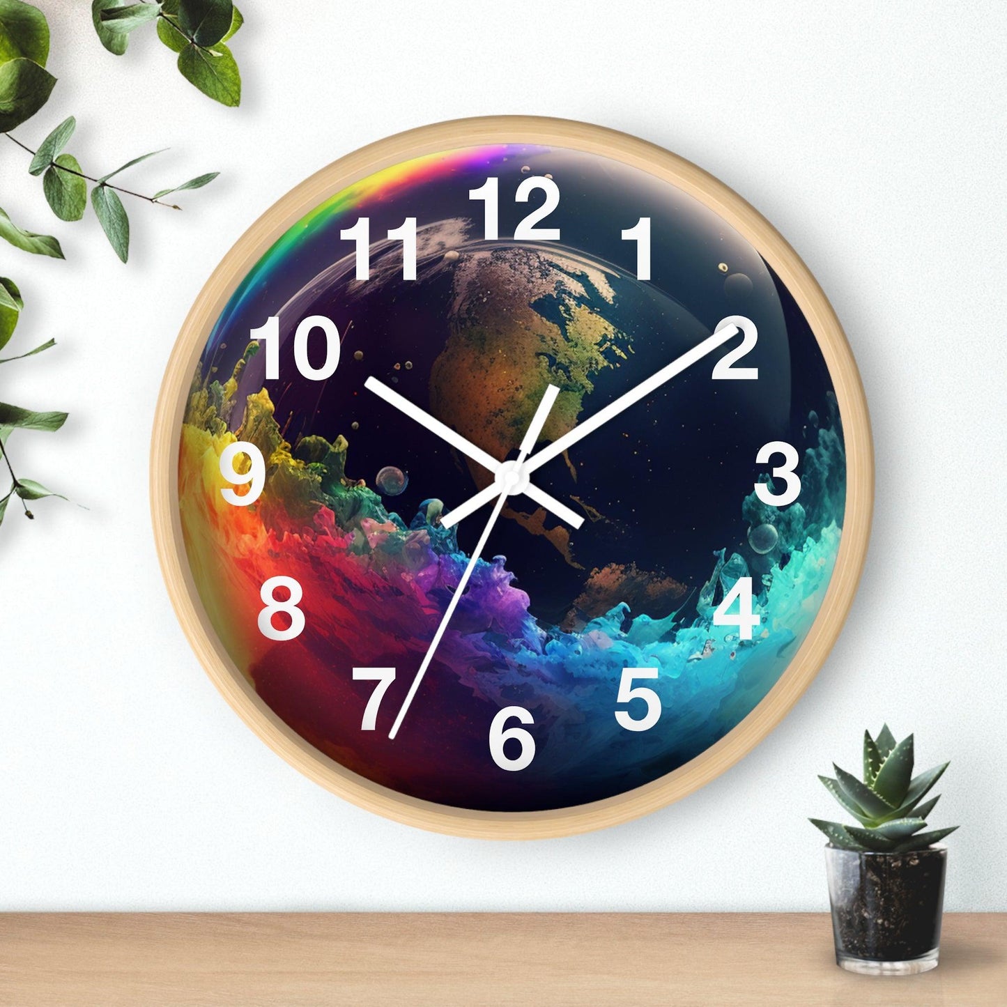 LGBTQWorldwide - ,,ERDE" Accessories, clock, Clocks, home, Home & Living, Home Decor, Indoor lgbtq Bekleidung Accessoires unisex Zubehör