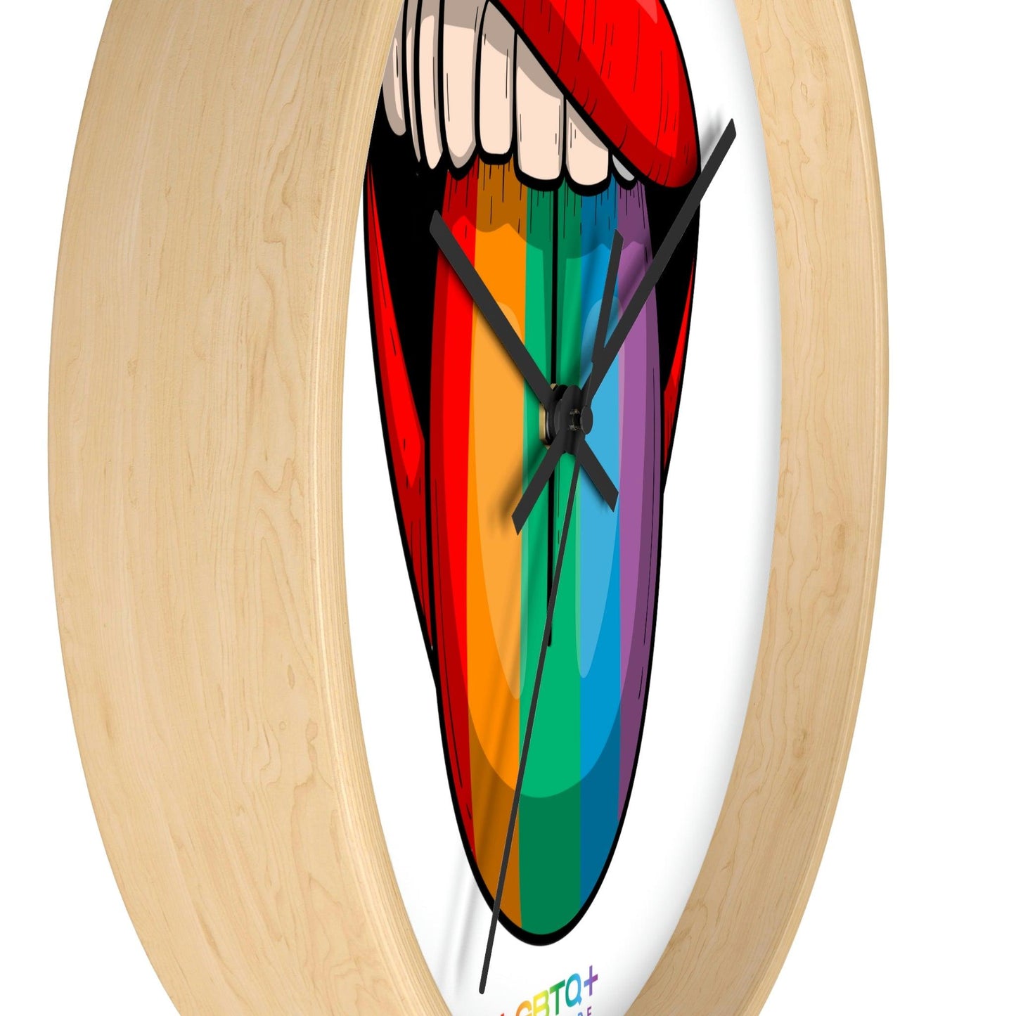 LGBTQWorldwide - ,,LIPPEN" Accessories, All, Clocks, home, Home & Living, Home Decor, Indoor lgbtq Bekleidung Accessoires unisex Zubehör