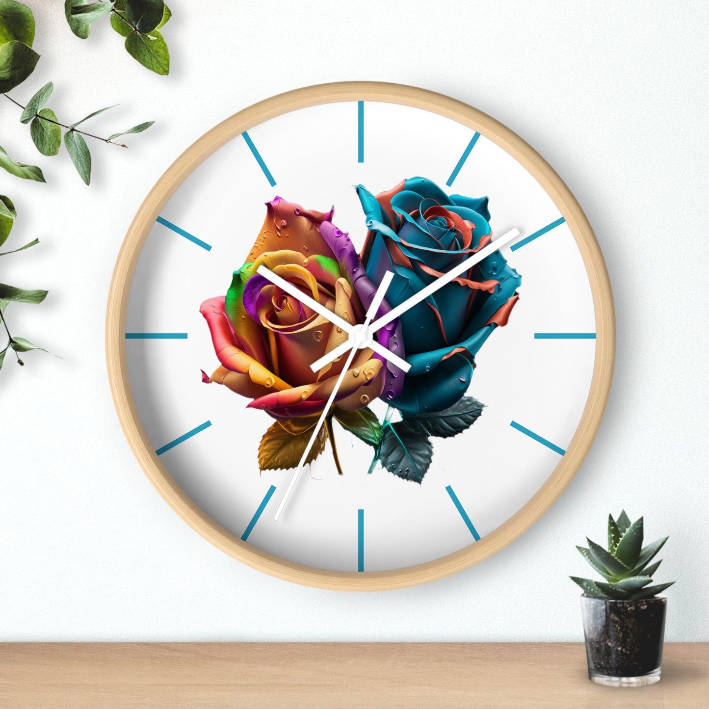 LGBTQWorldwide - ,,ROSEN" Accessories, clock, Clocks, home, Home & Living, Home Decor, Indoor lgbtq Bekleidung Accessoires unisex Zubehör