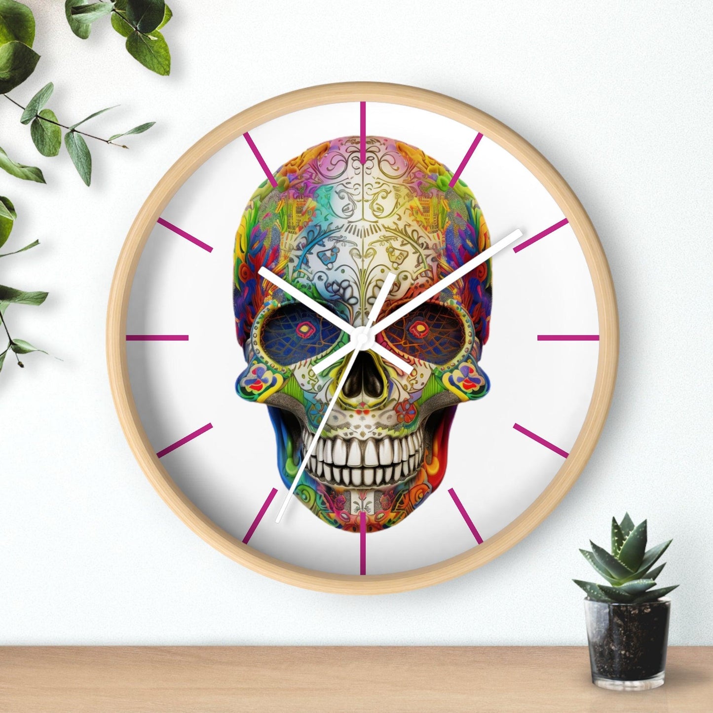 LGBTQWorldwide - ,,SKULL HEAD" Accessories, clock, Clocks, home, Home & Living, Home Decor, Indoor lgbtq Bekleidung Accessoires unisex Zubehör