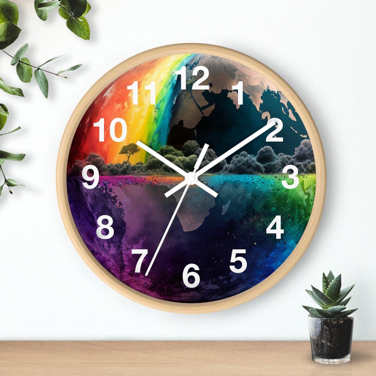 LGBTQWorldwide - ,,ZUKÜNFTIGE WELT" Accessories, clock, Clocks, home, Home & Living, Home Decor, Indoor lgbtq Bekleidung Accessoires unisex Zubehör
