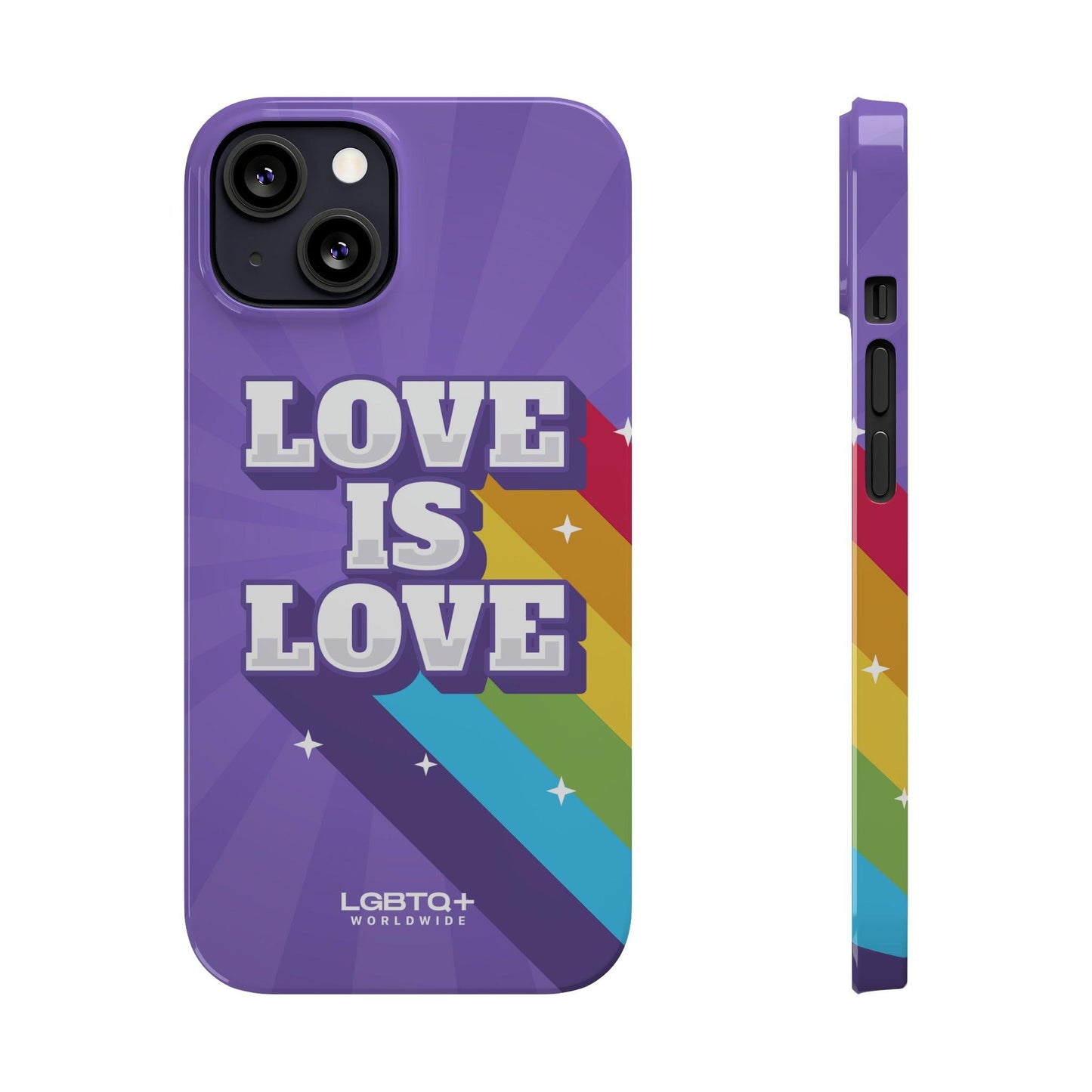 LGBTQWorldwide - ,,LOVE IS LOVE" Handyhülle Accessories, Back-to-School, card, Glossy, iPhone, iPhone Cases, Phone accessory, Phone Cases, Samsung Cases, Slim lgbtq Bekleidung Accessoires unisex Zubehör