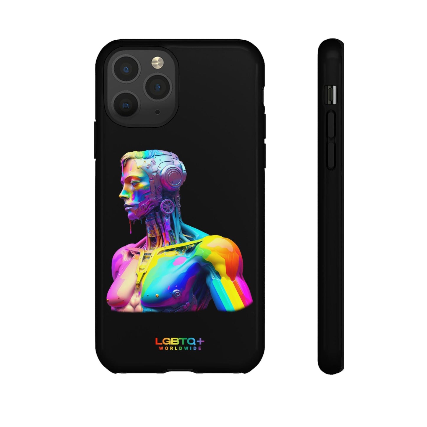 LGBTQWorldwide - ,,ZUKÜNFTIGER ROBOTER" Doppelgehäuse Handyhülle Accessories, Glossy, iPhone Cases, Matte, Phone accessory, Phone Cases, Samsung Cases, tough, Valentine's Day Picks lgbtq Bekleidung Accessoires unisex Zubehör