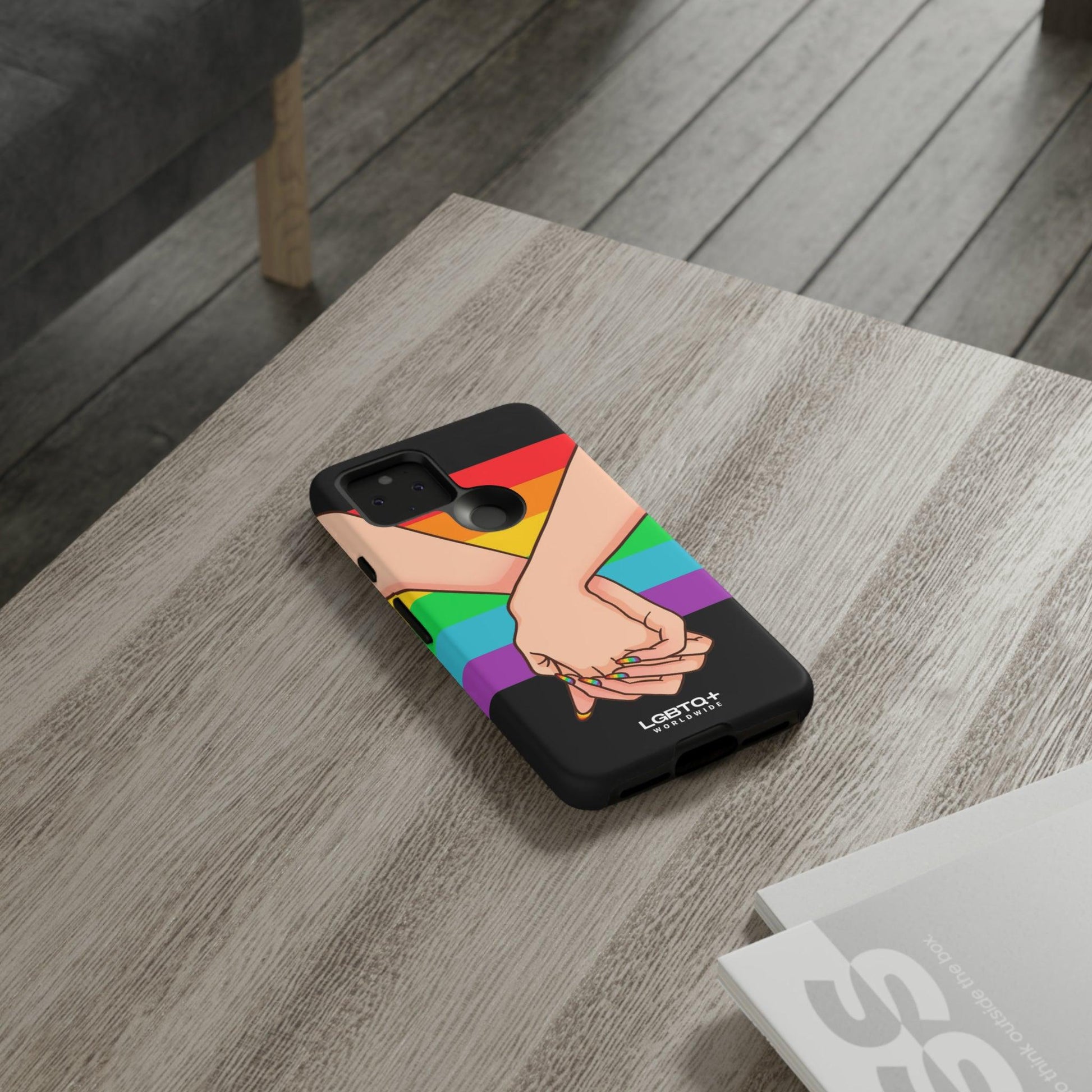 LGBTQWorldwide - ,,TOGETHER PRIDE" Doppelgehäuse Handyhülle Accessories, Glossy, iPhone Cases, Matte, Phone accessory, Phone Cases, Samsung Cases, Thermo, Valentine's Day Picks lgbtq Bekleidung Accessoires unisex Zubehör