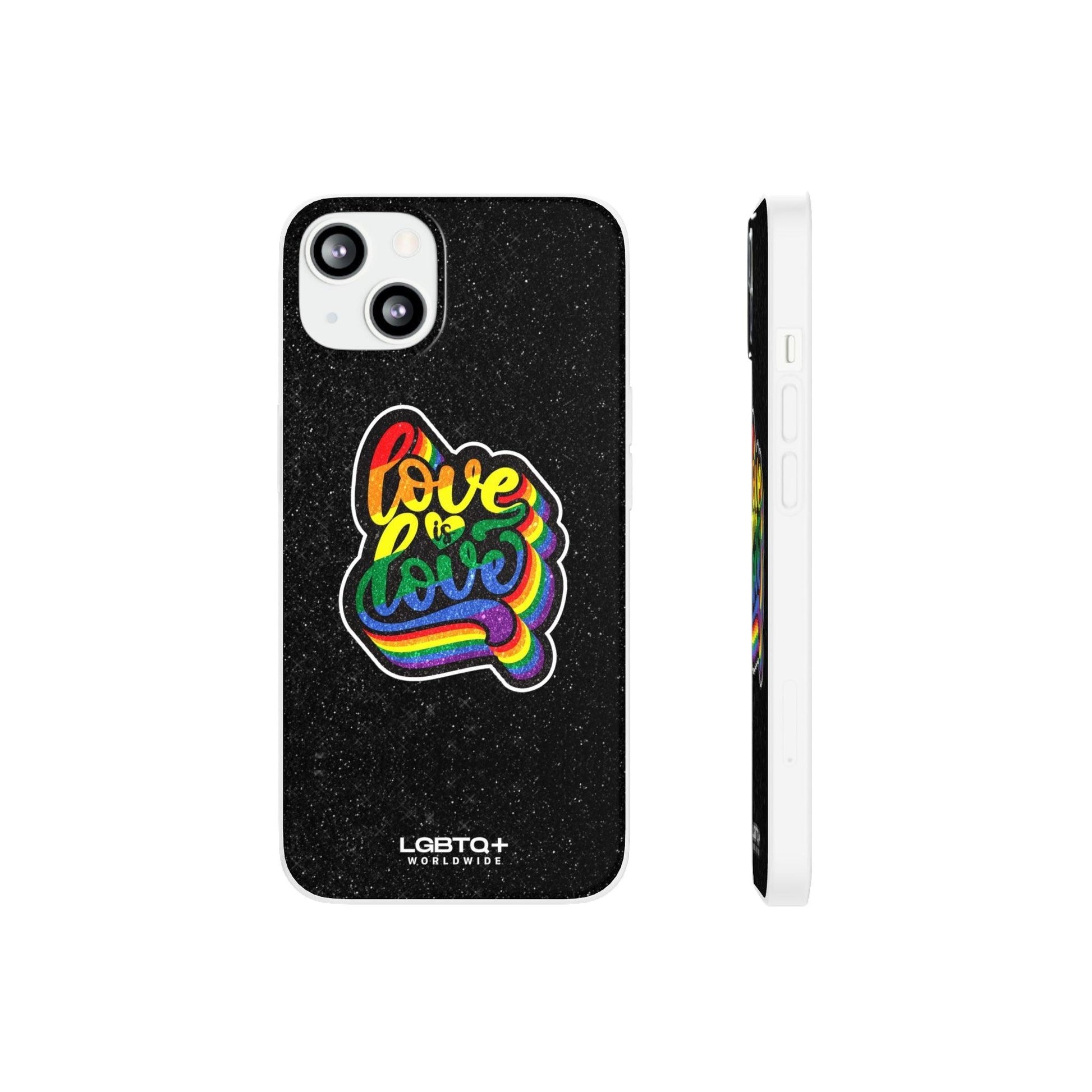 LGBTQWorldwide - ,,LIEBE IST LIEBE" Flexible Handyhülle Accessories, Case, iPhone, iPhone Cases, Phone accessory, Phone Cases, Samsung Cases, Valentine's Day promotion lgbtq Bekleidung Accessoires unisex Zubehör