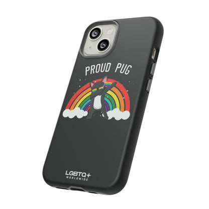 LGBTQWorldwide - ,,PROUD PUG" Doppelgehäuse Handyhülle Accessories, Glossy, iPhone Cases, Matte, Phone accessory, Phone Cases, Samsung Cases, Thermo, Valentine's Day Picks lgbtq Bekleidung Accessoires unisex Zubehör