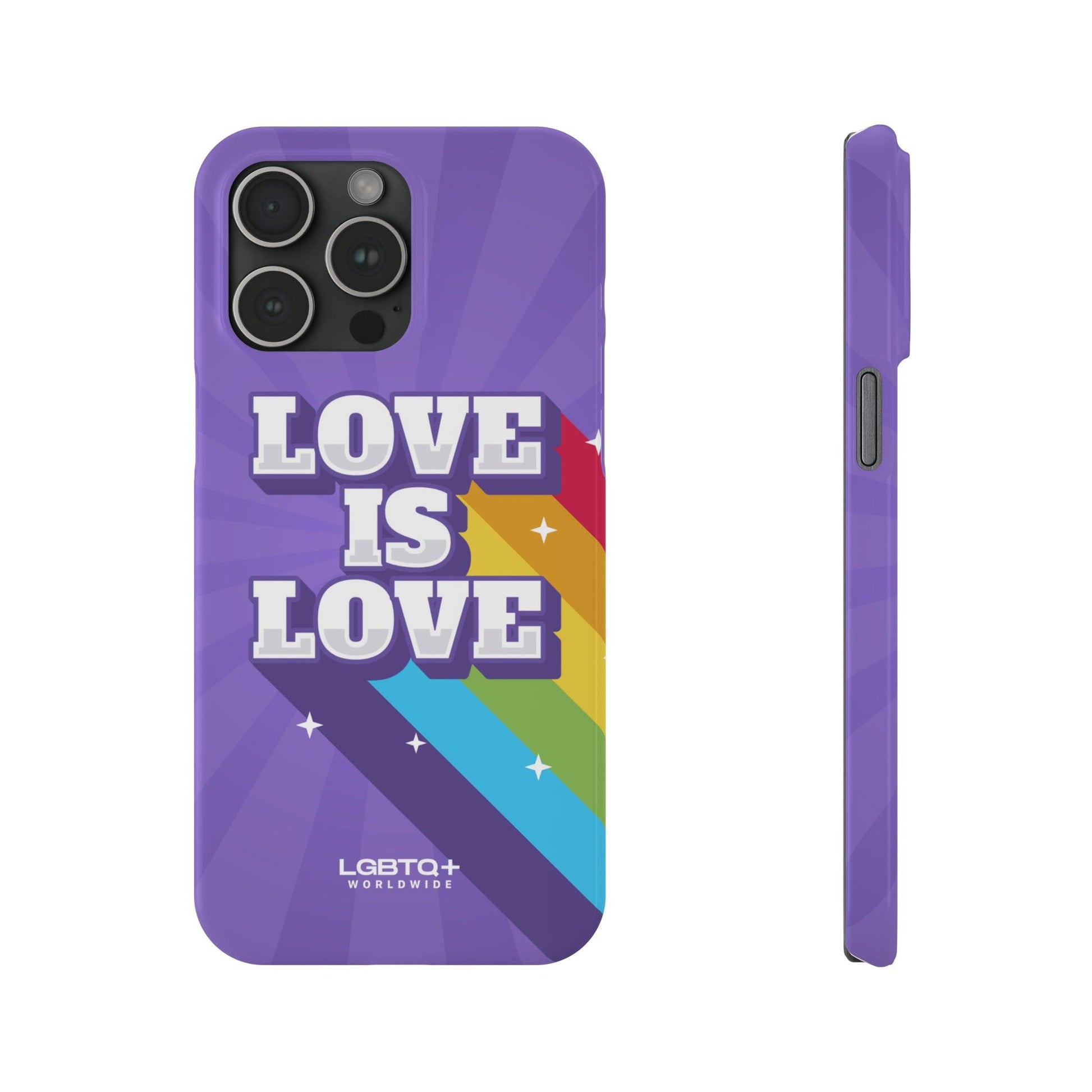 LGBTQWorldwide - ,,LOVE IS LOVE" Handyhülle Accessories, Back-to-School, card, Glossy, iPhone, iPhone Cases, Phone accessory, Phone Cases, Samsung Cases, Slim lgbtq Bekleidung Accessoires unisex Zubehör