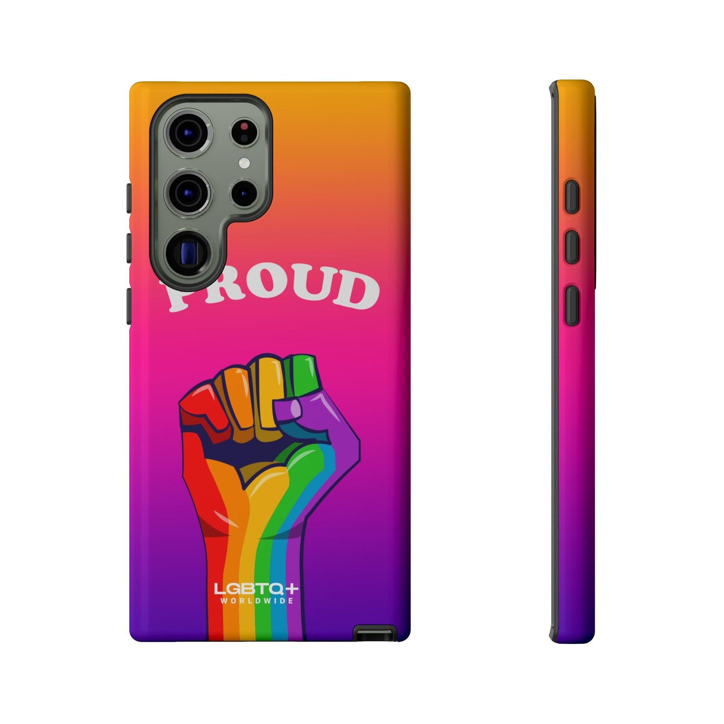 LGBTQWorldwide - ,,GLÜCKLICH" Doppelgehäuse Handyhülle Accessories, Glossy, iPhone Cases, Matte, Phone accessory, Phone Cases, Samsung Cases, Thermo, Valentine's Day Picks lgbtq Bekleidung Accessoires unisex Zubehör