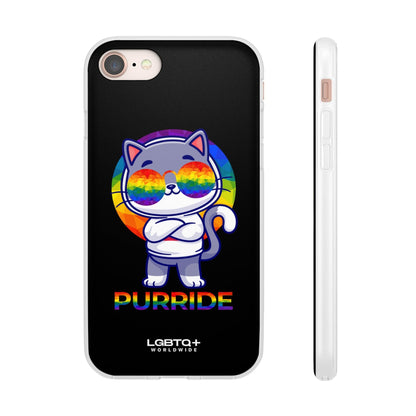 LGBTQWorldwide - ,,PURRIDE" Flexible Handyhülle Accessories, Case, iPhone, iPhone Cases, Phone accessory, Phone Cases, Samsung Cases, silikon, Valentine's Day promotion lgbtq Bekleidung Accessoires unisex Zubehör