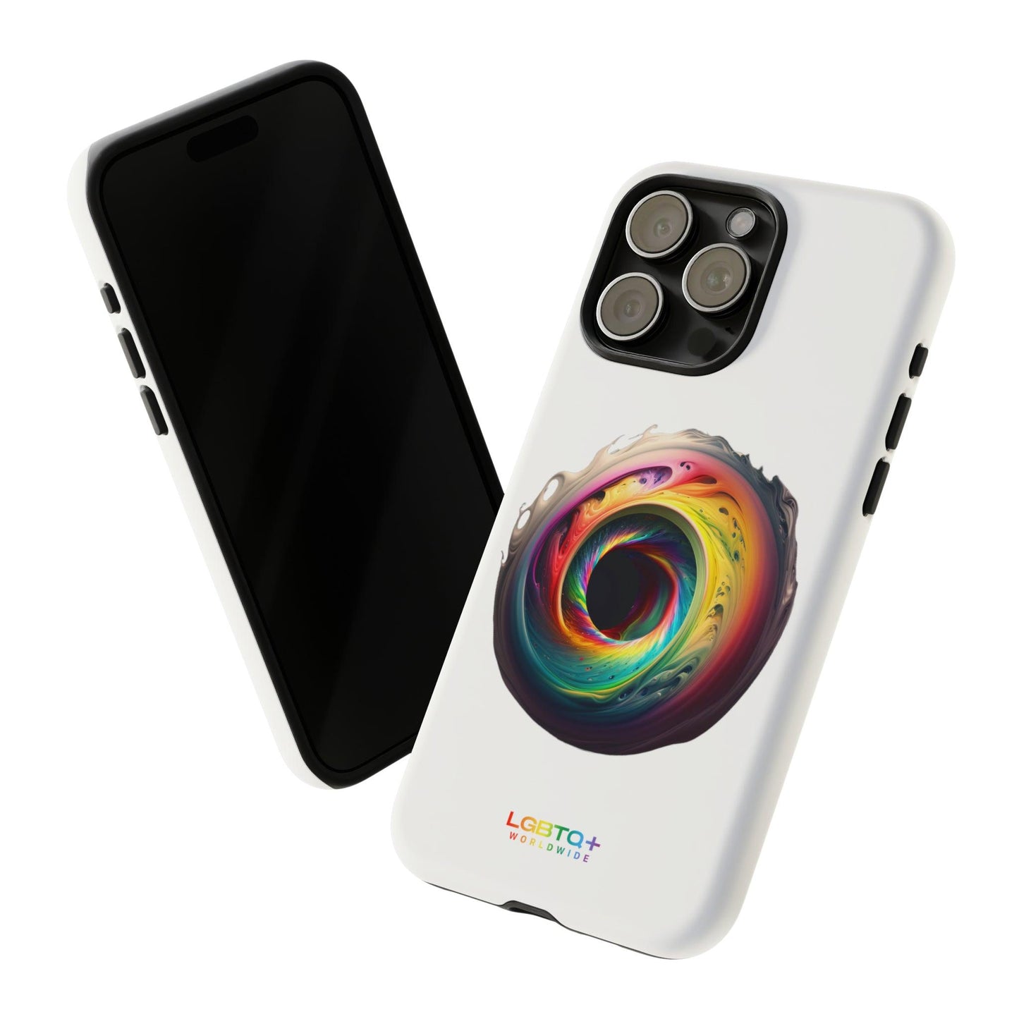 LGBTQWorldwide - ,,SCHWARZES LOCH" Doppelgehäuse Handyhülle Accessories, Glossy, iPhone Cases, Matte, Phone accessory, Phone Cases, Samsung Cases, tough, Valentine's Day Picks lgbtq Bekleidung Accessoires unisex Zubehör