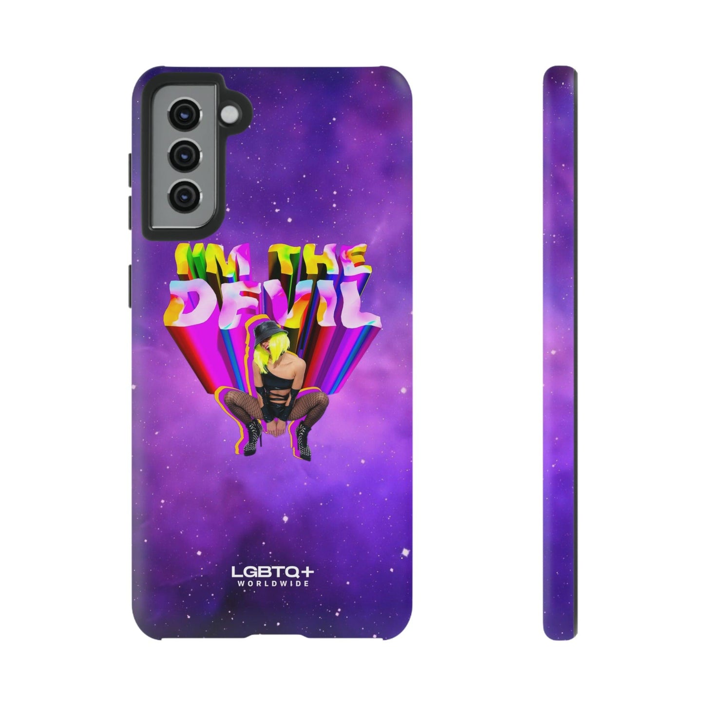 LGBTQWorldwide - ,,I AM THE DEVIL" Doppelgehäuse Handyhülle Accessories, Glossy, iPhone Cases, Matte, Phone accessory, Phone Cases, Samsung Cases, Thermo, Valentine's Day Picks lgbtq Bekleidung Accessoires unisex Zubehör