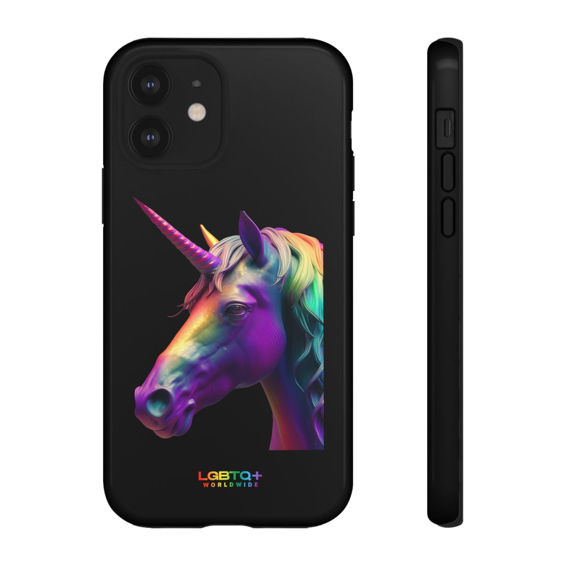 LGBTQWorldwide - ,,REGENBOGEN EINHORN" Doppelgehäuse Handyhülle Accessories, Glossy, iPhone Cases, Matte, Phone accessory, Phone Cases, Samsung Cases, tough, Valentine's Day Picks lgbtq Bekleidung Accessoires unisex Zubehör