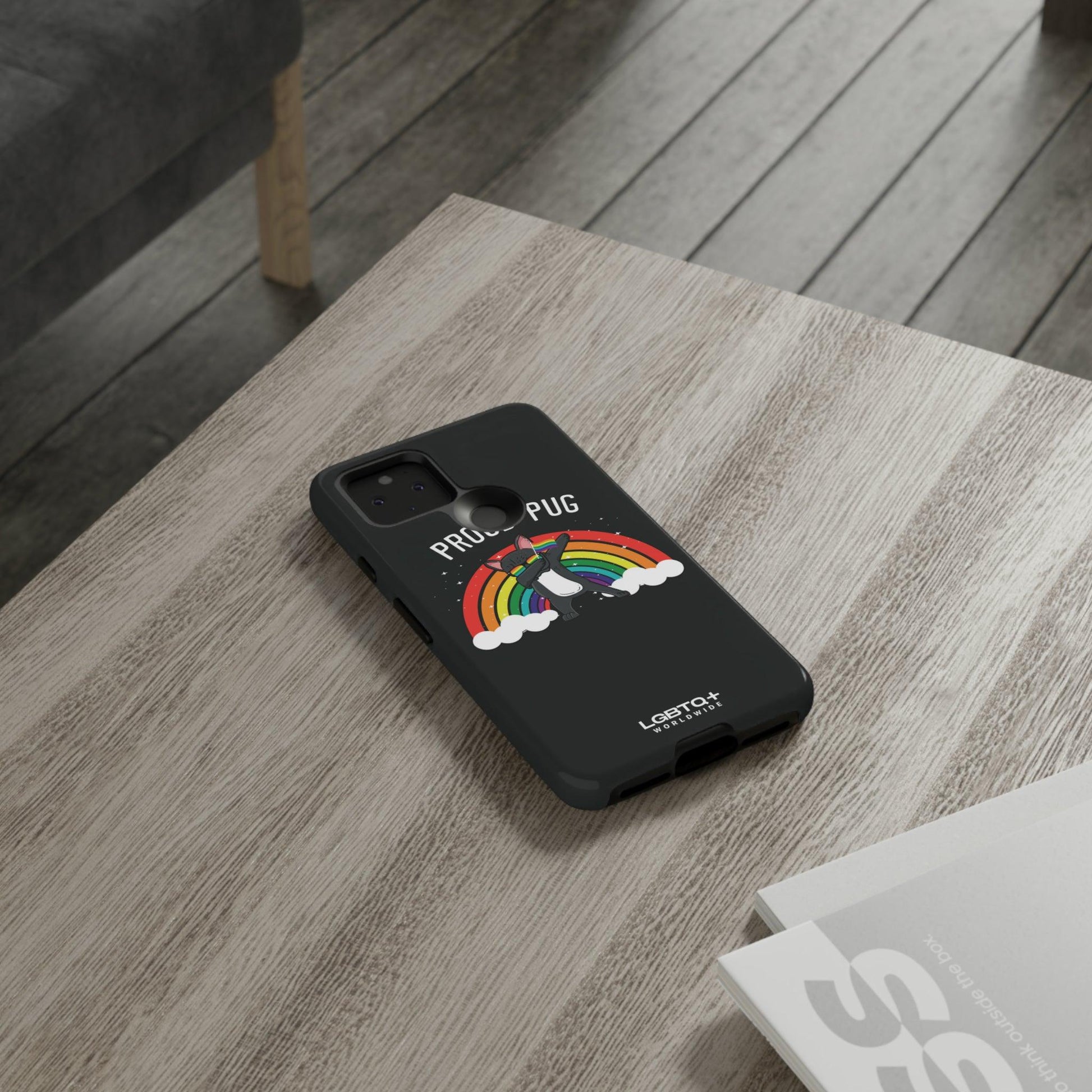 LGBTQWorldwide - ,,PROUD PUG" Doppelgehäuse Handyhülle Accessories, Glossy, iPhone Cases, Matte, Phone accessory, Phone Cases, Samsung Cases, Thermo, Valentine's Day Picks lgbtq Bekleidung Accessoires unisex Zubehör