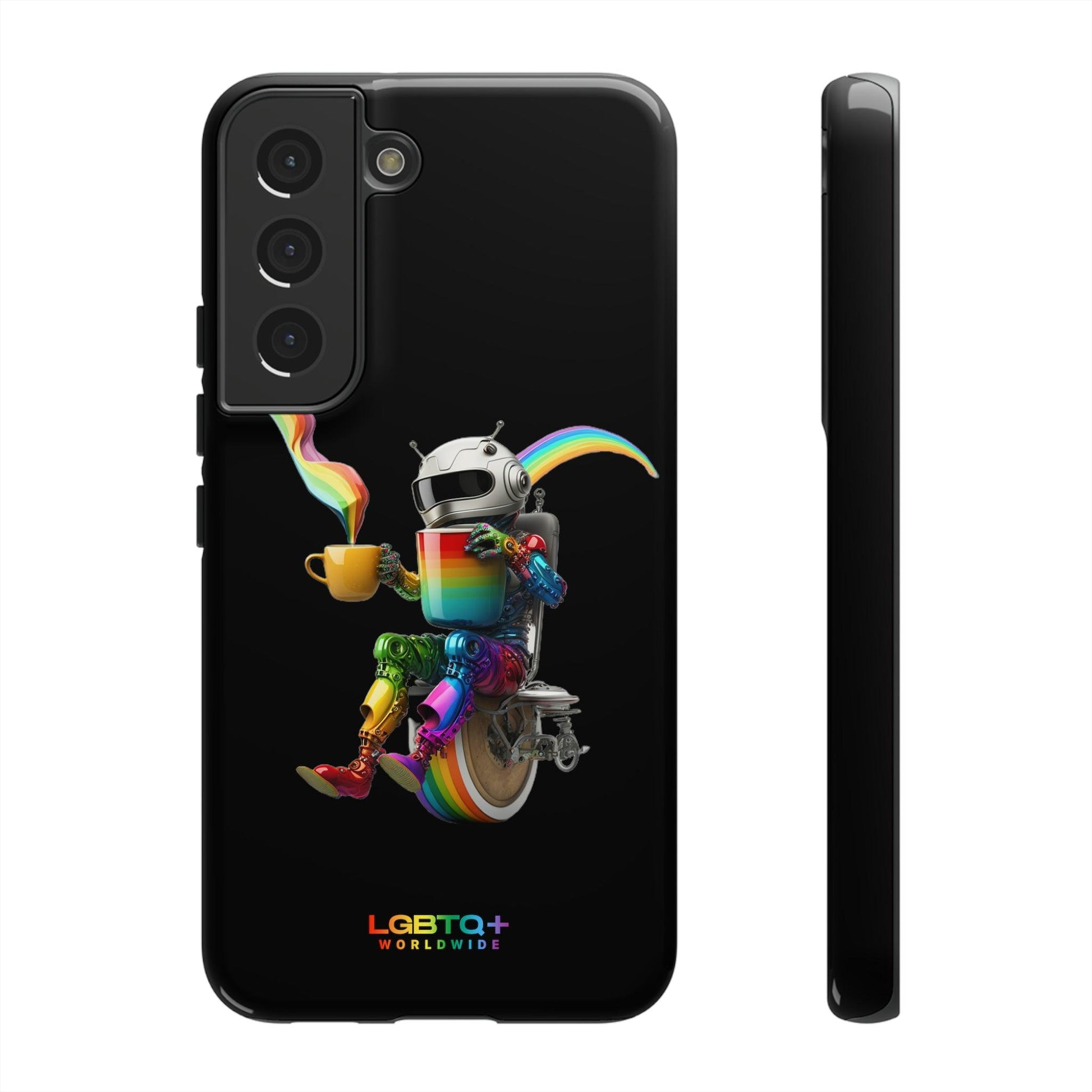 LGBTQWorldwide - ,,LUSTIGER ROBOTER" Doppelgehäuse Handyhülle Accessories, Glossy, iPhone Cases, Matte, Phone accessory, Phone Cases, Samsung Cases, tough, Valentine's Day Picks lgbtq Bekleidung Accessoires unisex Zubehör