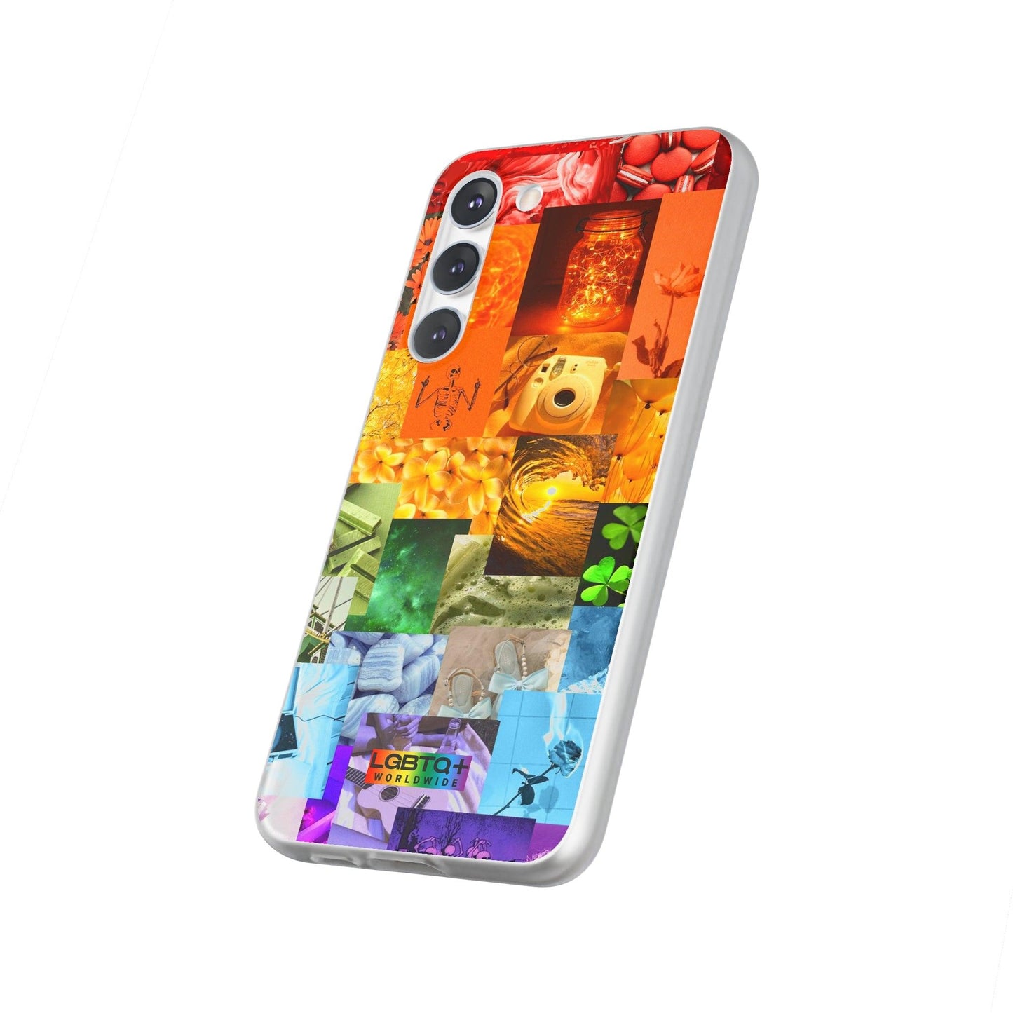 LGBTQWorldwide - ,,GLÜCKLICHKEIT" Flexible Handyhülle Accessories, Case, iPhone, iPhone Cases, Phone accessory, Phone Cases, Samsung Cases, silikon, Valentine's Day promotion lgbtq Bekleidung Accessoires unisex Zubehör