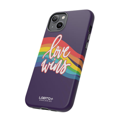 LGBTQWorldwide - ,,LIEBE GEWINNT" Doppelgehäuse Handyhülle Accessories, Glossy, iPhone Cases, Matte, Phone accessory, Phone Cases, Samsung Cases, Thermo, Valentine's Day Picks lgbtq Bekleidung Accessoires unisex Zubehör