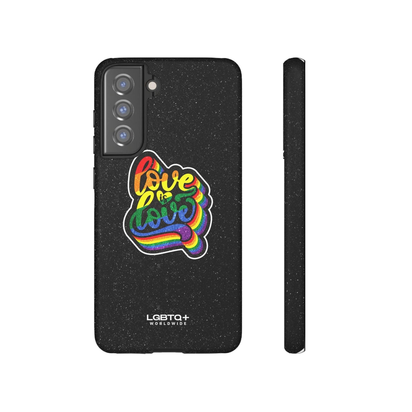 LGBTQWorldwide - ,,LOVE IS LOVE" Doppelgehäuse Handyhülle Accessories, Glossy, iPhone Cases, Matte, Phone accessory, Phone Cases, Samsung Cases, Thermo, Valentine's Day Picks lgbtq Bekleidung Accessoires unisex Zubehör