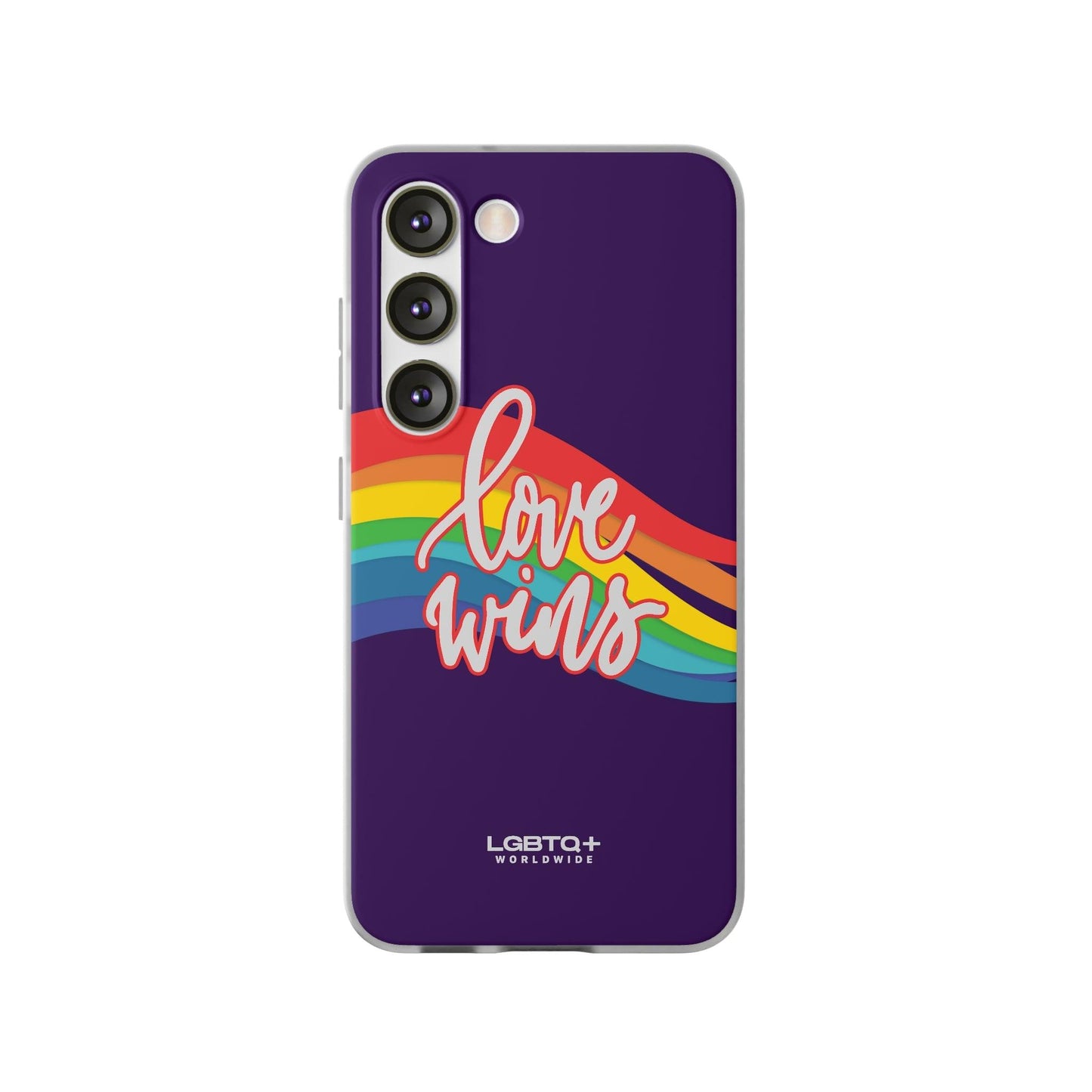 LGBTQWorldwide - ,,LIEBE GEWINNT" Flexible Handyhülle Accessories, Case, iPhone, iPhone Cases, Phone accessory, Phone Cases, Samsung Cases, silikon, Valentine's Day promotion lgbtq Bekleidung Accessoires unisex Zubehör