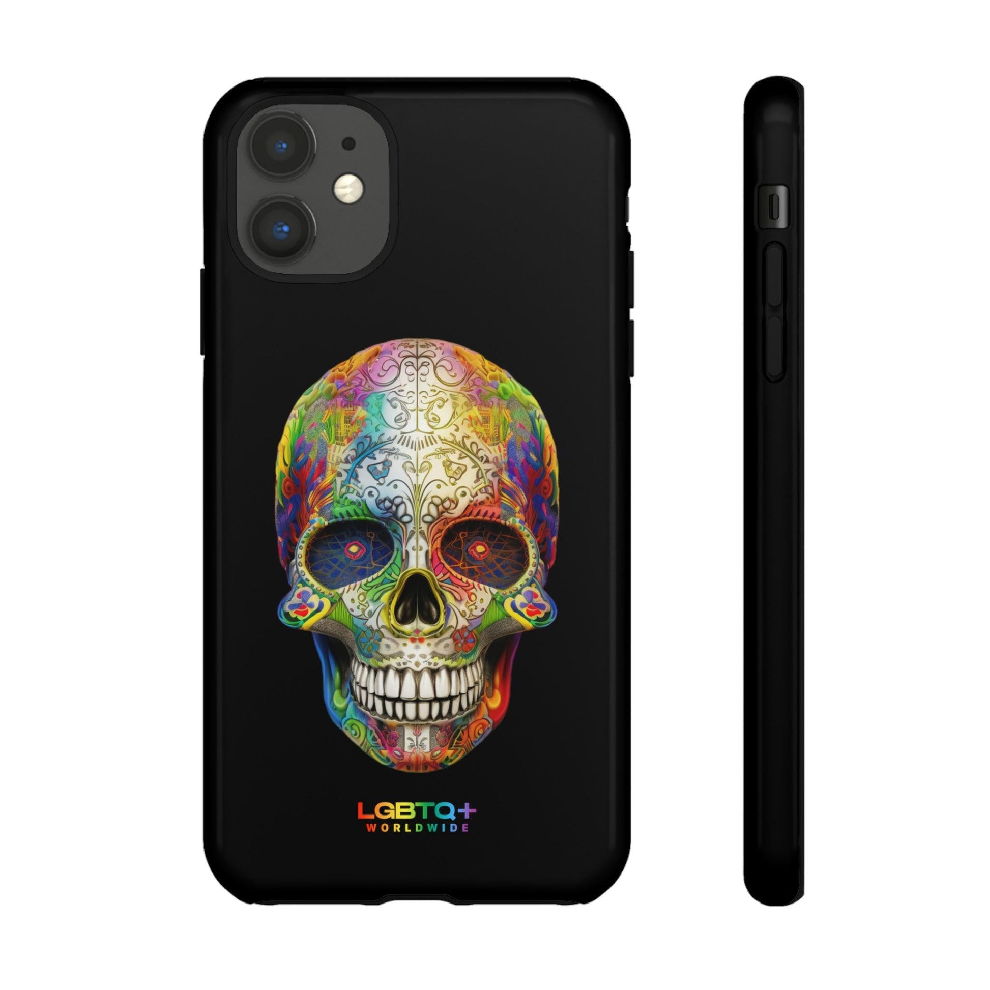 LGBTQWorldwide - ,,SKULL HEAD" Doppelgehäuse Handyhülle Accessories, Glossy, iPhone Cases, Matte, Phone accessory, Phone Cases, Samsung Cases, tough, Valentine's Day Picks lgbtq Bekleidung Accessoires unisex Zubehör