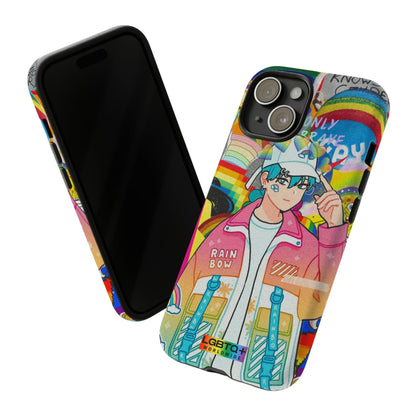 LGBTQWorldwide - ,,REGENBOGEN JUNGE" Doppelgehäuse Handyhülle Accessories, Glossy, iPhone Cases, Matte, Phone accessory, Phone Cases, Samsung Cases, Thermo, Valentine's Day Picks lgbtq Bekleidung Accessoires unisex Zubehör