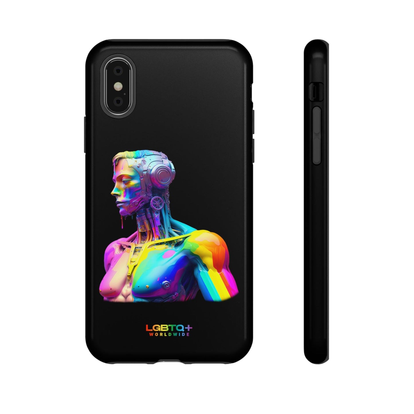 LGBTQWorldwide - ,,ZUKÜNFTIGER ROBOTER" Doppelgehäuse Handyhülle Accessories, Glossy, iPhone Cases, Matte, Phone accessory, Phone Cases, Samsung Cases, tough, Valentine's Day Picks lgbtq Bekleidung Accessoires unisex Zubehör