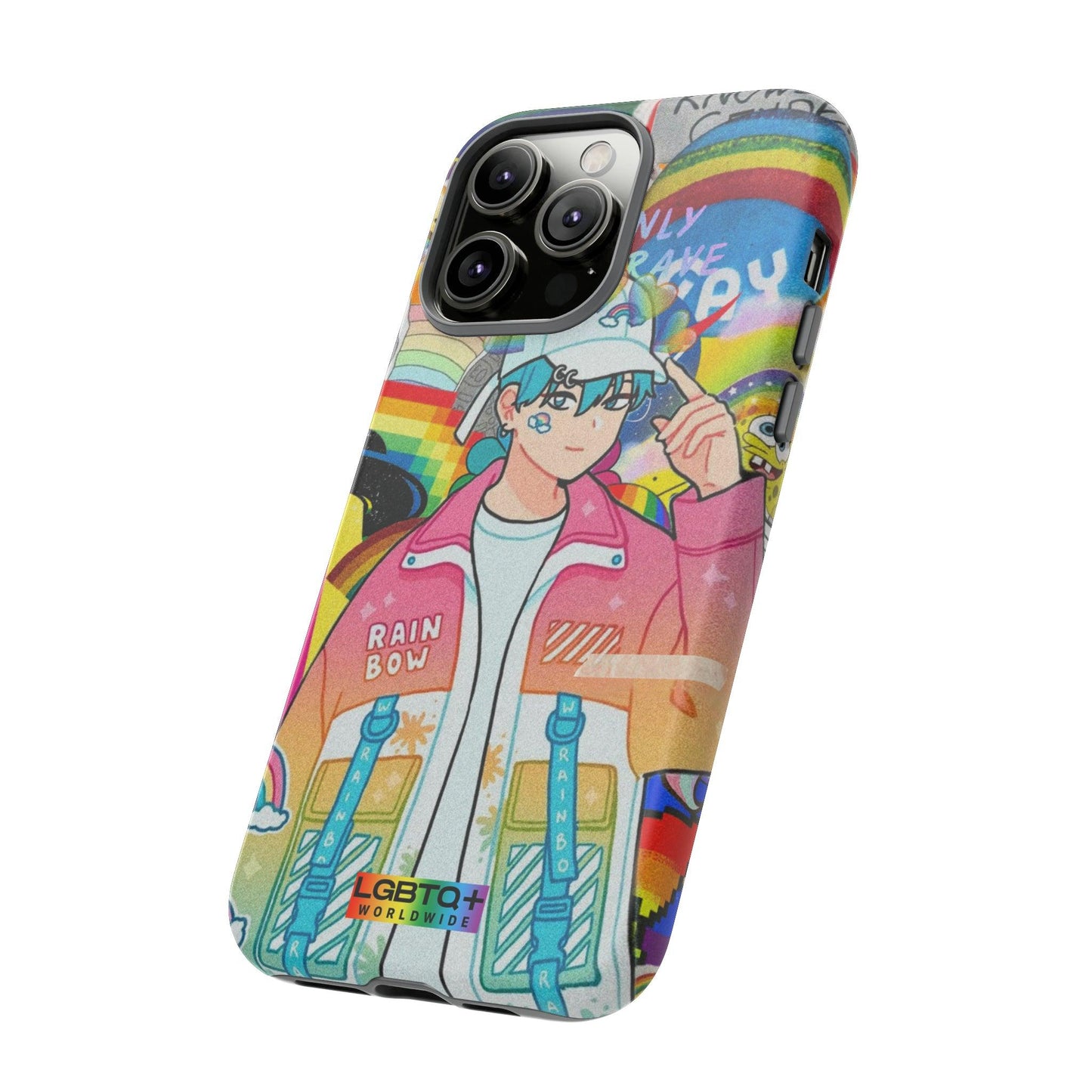 LGBTQWorldwide - ,,REGENBOGEN JUNGE" Doppelgehäuse Handyhülle Accessories, Glossy, iPhone Cases, Matte, Phone accessory, Phone Cases, Samsung Cases, Thermo, Valentine's Day Picks lgbtq Bekleidung Accessoires unisex Zubehör