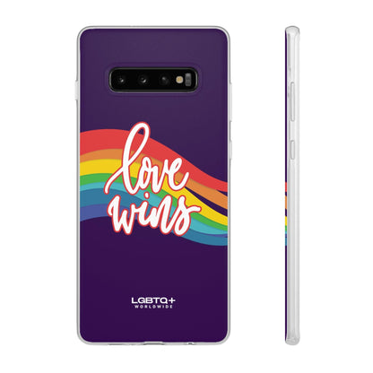 LGBTQWorldwide - ,,LIEBE GEWINNT" Flexible Handyhülle Accessories, Case, iPhone, iPhone Cases, Phone accessory, Phone Cases, Samsung Cases, silikon, Valentine's Day promotion lgbtq Bekleidung Accessoires unisex Zubehör