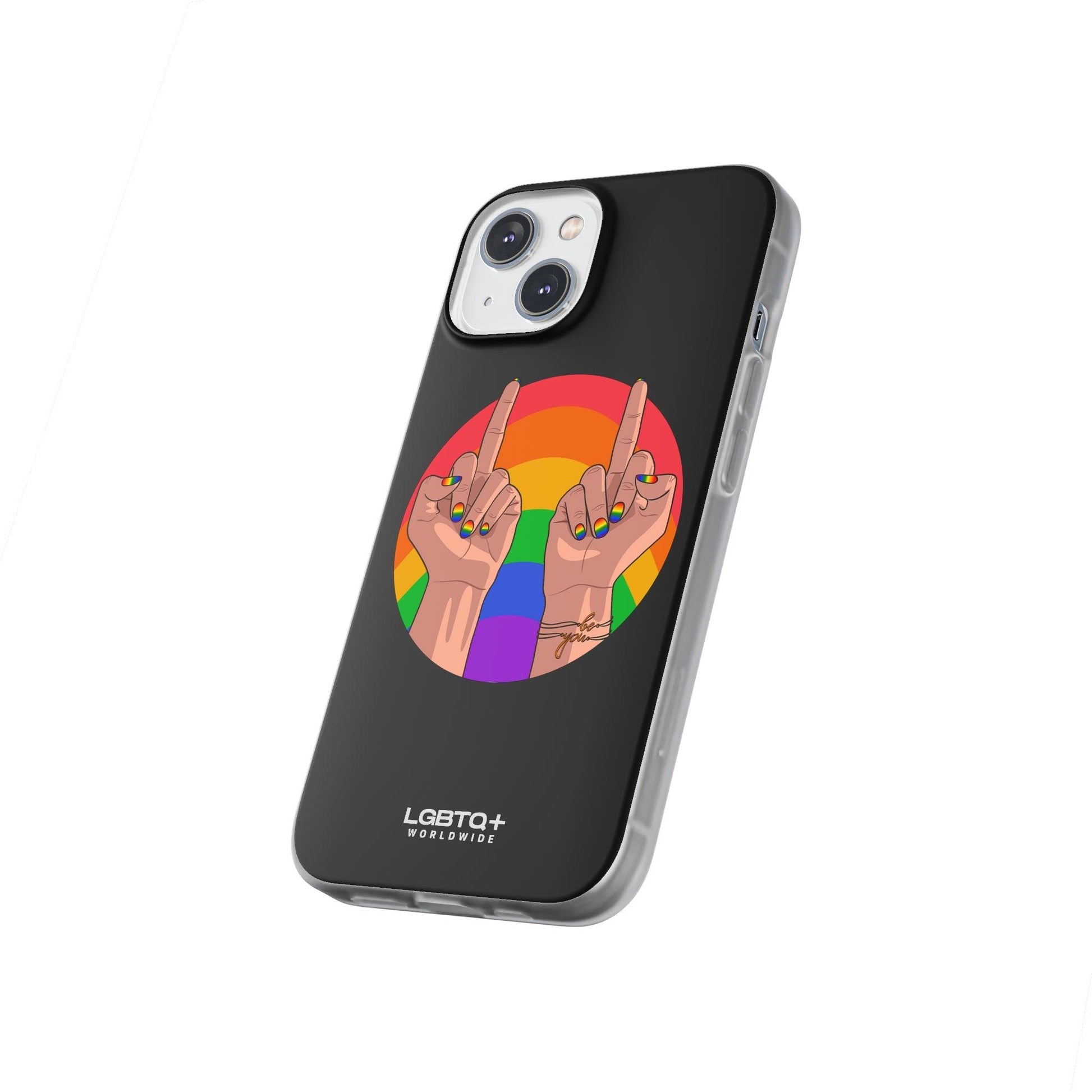 LGBTQWorldwide - ,,GIVE A FUCK" Flexible Handyhülle Accessories, Case, iPhone, iPhone Cases, Phone accessory, Phone Cases, Samsung Cases, silikon, Valentine's Day promotion lgbtq Bekleidung Accessoires unisex Zubehör