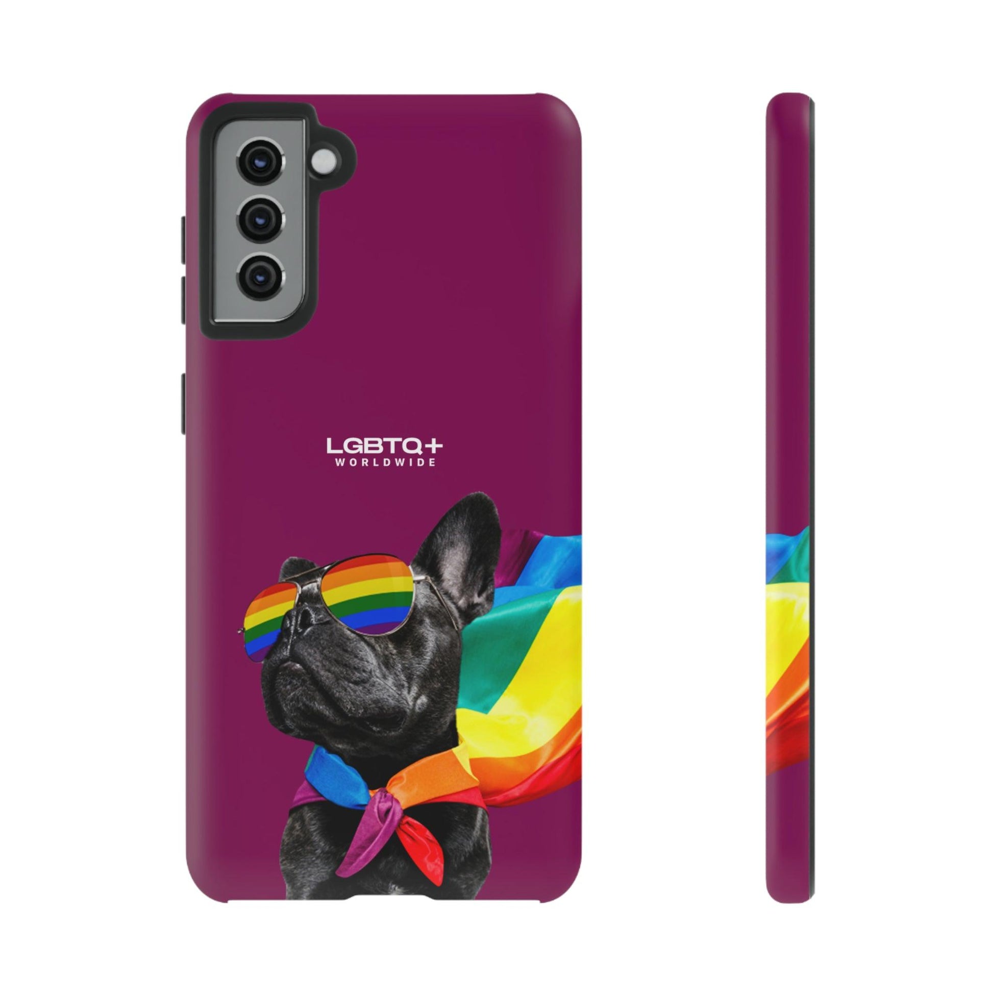 LGBTQWorldwide - ,,GLÜCKLICHER HUND" Doppelgehäuse Handyhülle Accessories, Glossy, iPhone Cases, Matte, Phone accessory, Phone Cases, Samsung Cases, Thermo, Valentine's Day Picks lgbtq Bekleidung Accessoires unisex Zubehör