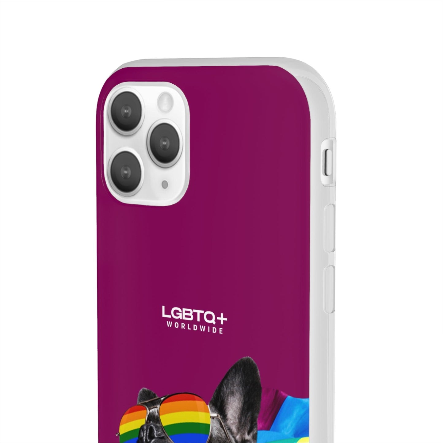 LGBTQWorldwide - ,,GLÜCKLICHER HUND" Flexible Handyhülle Accessories, Case, iPhone, iPhone Cases, Phone accessory, Phone Cases, Samsung Cases, silikon, Valentine's Day promotion lgbtq Bekleidung Accessoires unisex Zubehör