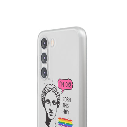 LGBTQWorldwide - ,,BORN THIS WAY" Flexible Handyhülle Accessories, Case, iPhone, iPhone Cases, Phone accessory, Phone Cases, Samsung Cases, silikon, Valentine's Day promotion lgbtq Bekleidung Accessoires unisex Zubehör