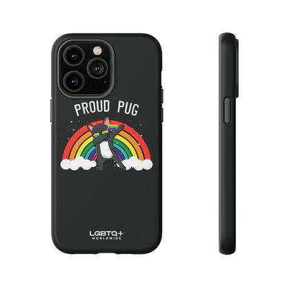 LGBTQWorldwide - ,,PROUD PUG" Doppelgehäuse Handyhülle Accessories, Glossy, iPhone Cases, Matte, Phone accessory, Phone Cases, Samsung Cases, Thermo, Valentine's Day Picks lgbtq Bekleidung Accessoires unisex Zubehör