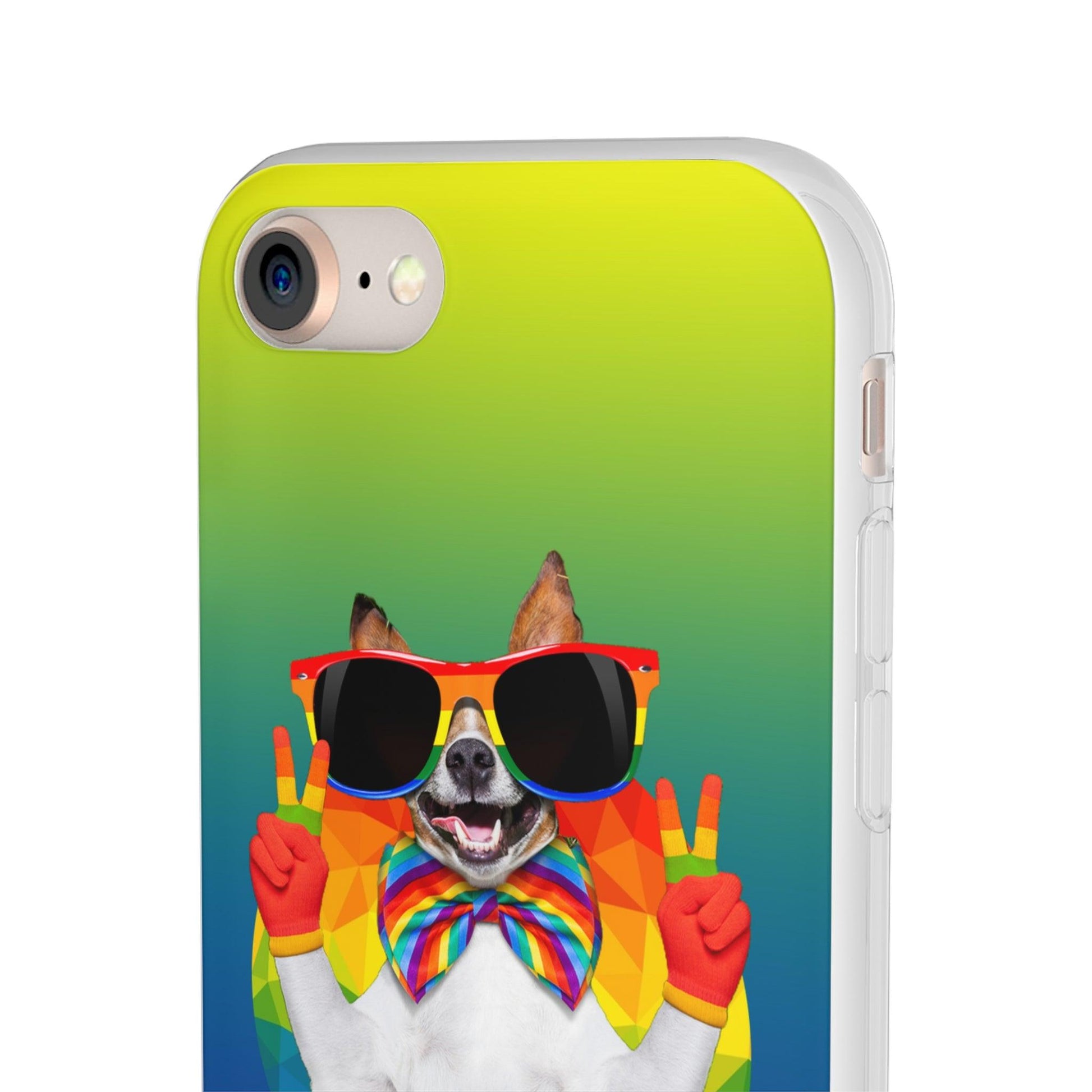 LGBTQWorldwide - ,,GLÜCKLICHER HUND" Flexible Handyhülle Accessories, Case, iPhone, iPhone Cases, Phone accessory, Phone Cases, Samsung Cases, silikon, Valentine's Day promotion lgbtq Bekleidung Accessoires unisex Zubehör