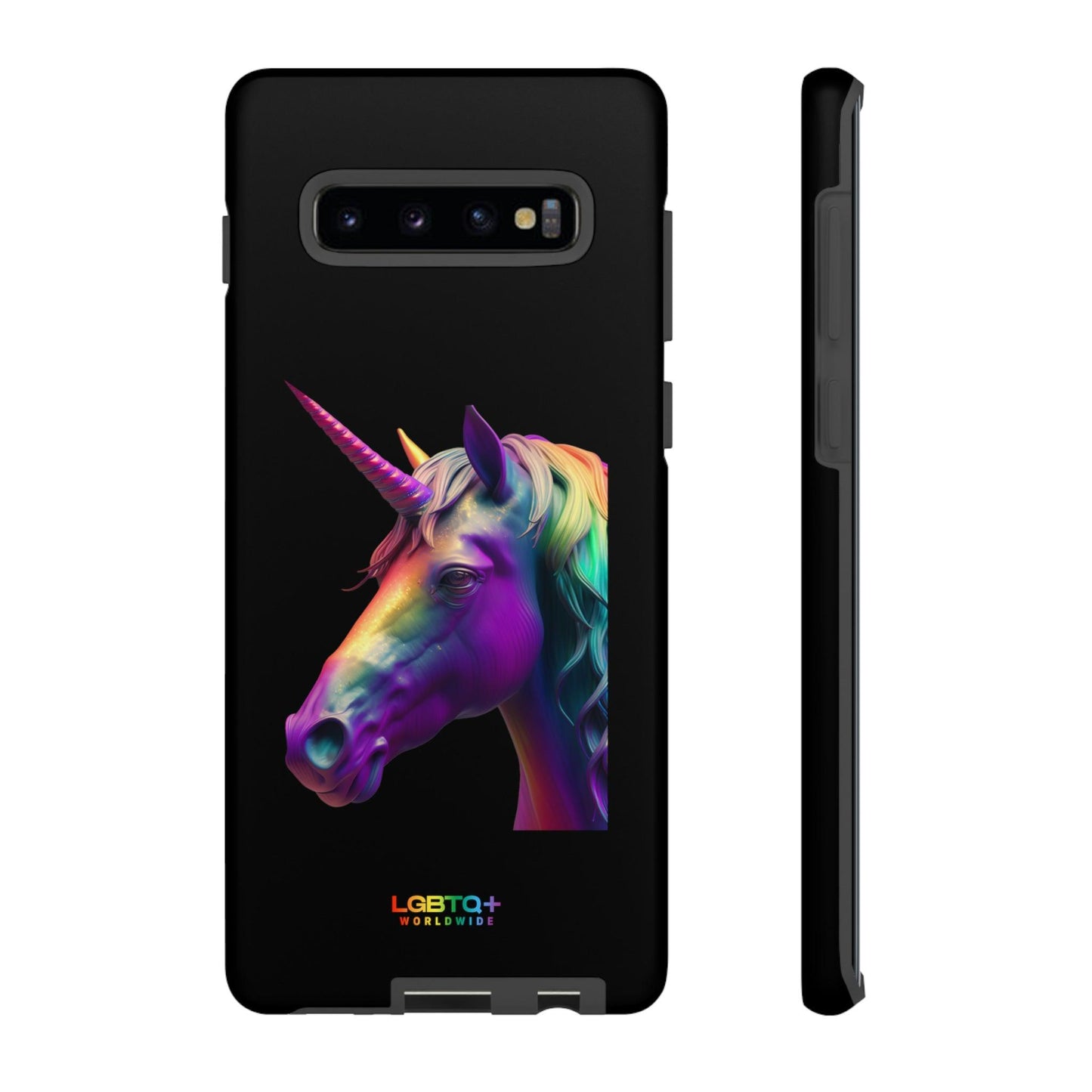 LGBTQWorldwide - ,,REGENBOGEN EINHORN" Doppelgehäuse Handyhülle Accessories, Glossy, iPhone Cases, Matte, Phone accessory, Phone Cases, Samsung Cases, tough, Valentine's Day Picks lgbtq Bekleidung Accessoires unisex Zubehör