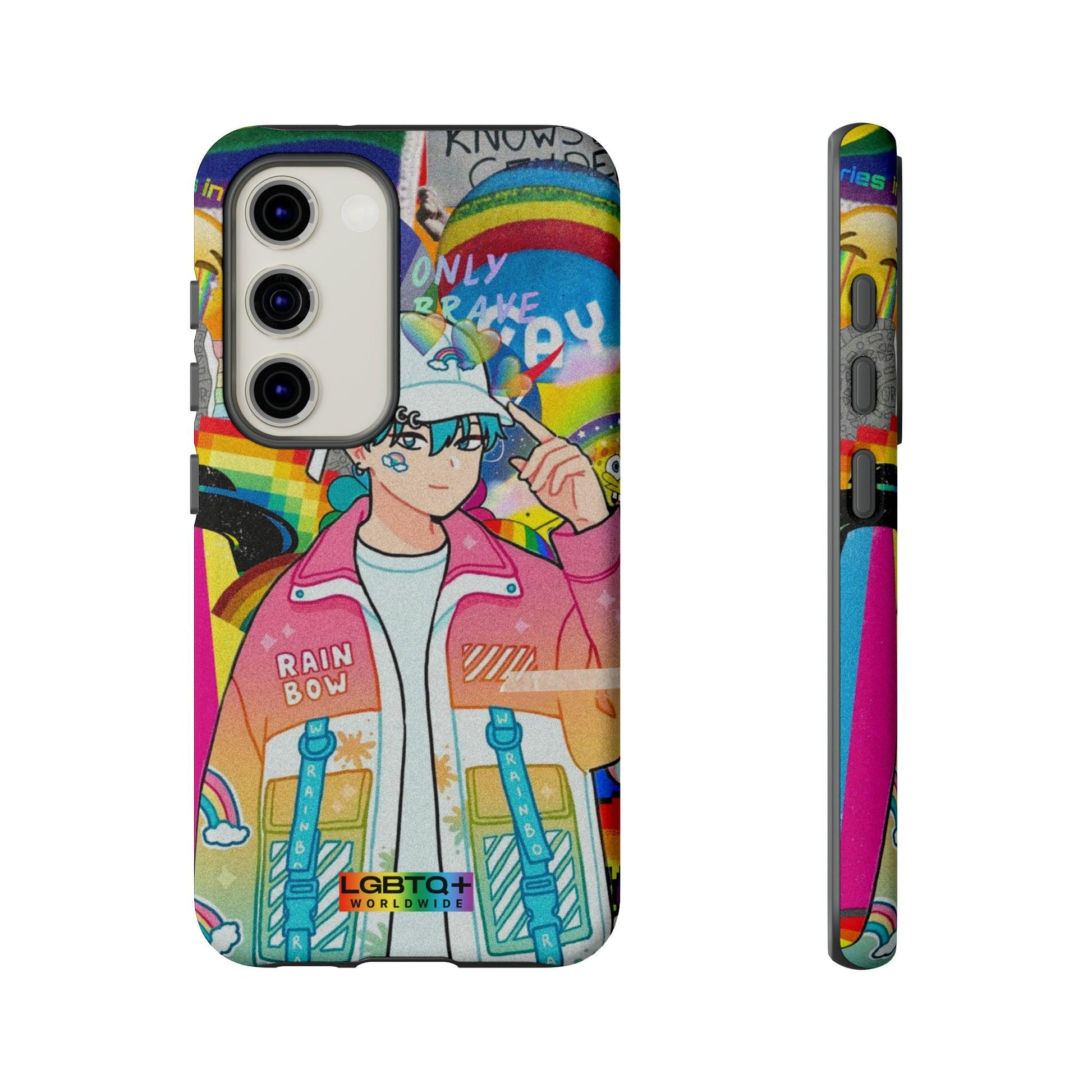 LGBTQWorldwide - ,,REGENBOGEN JUNGE" Doppelgehäuse Handyhülle Accessories, Glossy, iPhone Cases, Matte, Phone accessory, Phone Cases, Samsung Cases, Thermo, Valentine's Day Picks lgbtq Bekleidung Accessoires unisex Zubehör