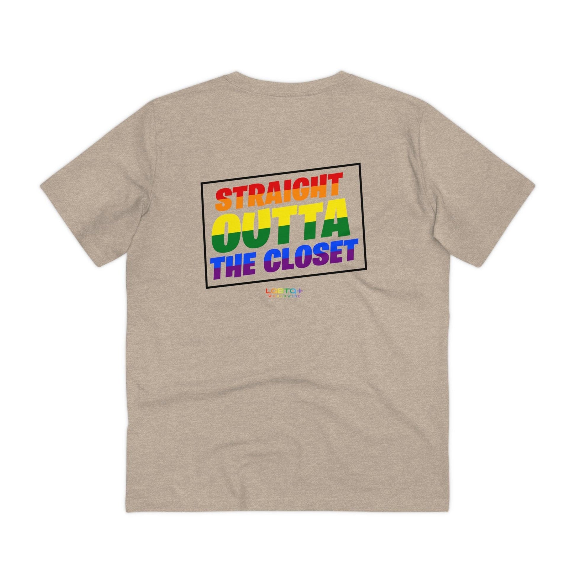 LGBTQWorldwide - ,,STRAIGHT OUTTA" Clothing, Cotton, Crew neck, DTG, Eco-friendly, Men's Clothing, Organic, Recycled, Regular fit, Sustainable, T-shirts, Unisex, Valentine's Day Picks, Vegan, Women's Clothing lgbtq Bekleidung Accessoires unisex Zubehör