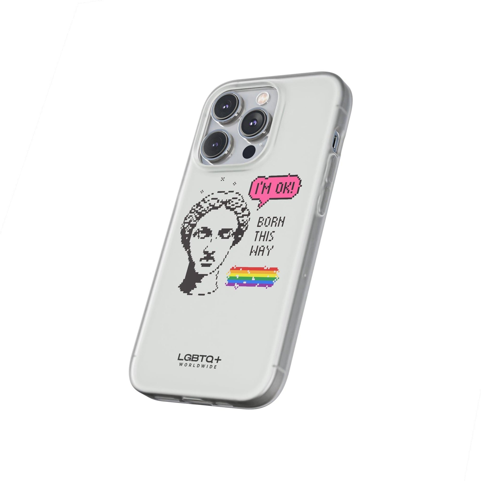 LGBTQWorldwide - ,,BORN THIS WAY" Flexible Handyhülle Accessories, Case, iPhone, iPhone Cases, Phone accessory, Phone Cases, Samsung Cases, silikon, Valentine's Day promotion lgbtq Bekleidung Accessoires unisex Zubehör