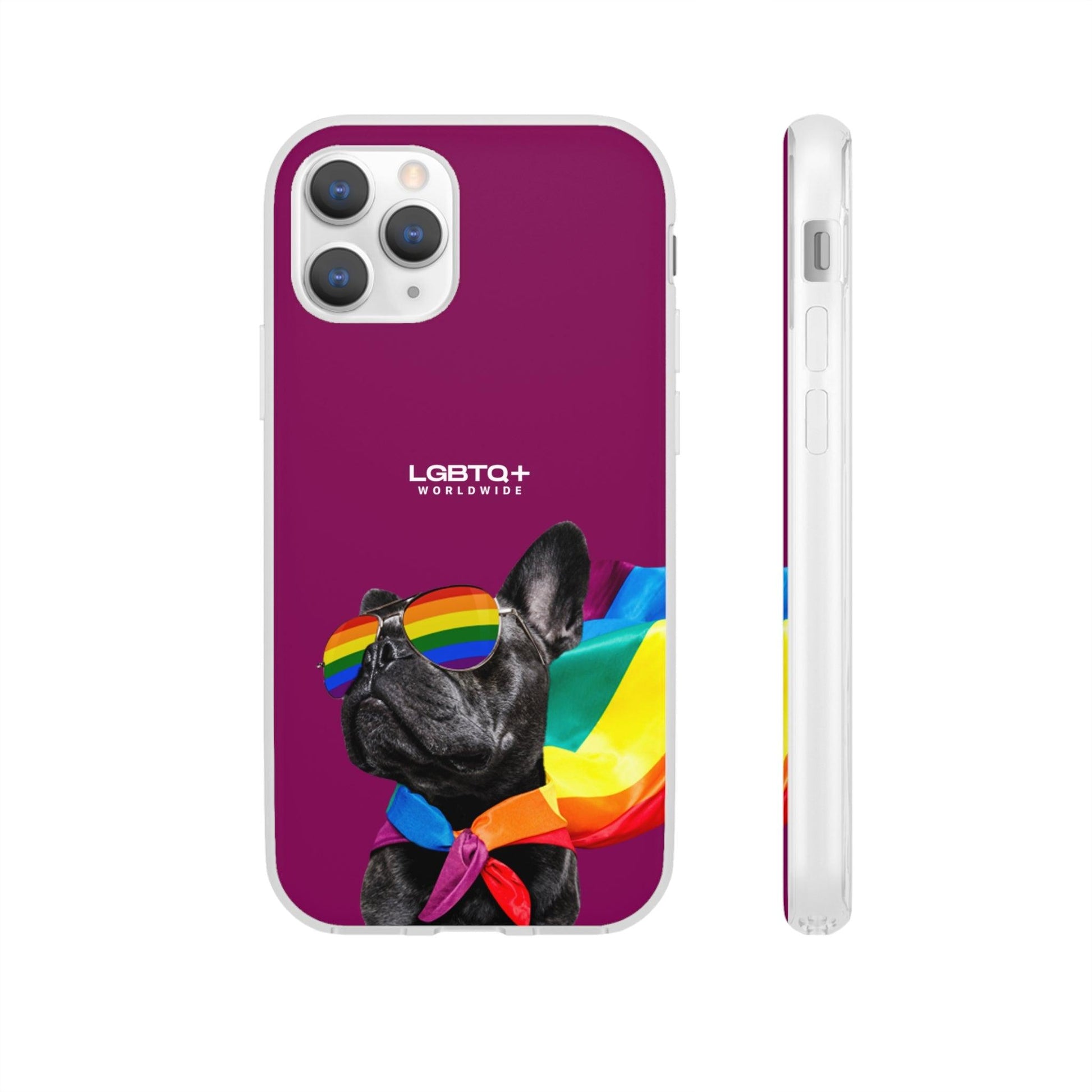 LGBTQWorldwide - ,,GLÜCKLICHER HUND" Flexible Handyhülle Accessories, Case, iPhone, iPhone Cases, Phone accessory, Phone Cases, Samsung Cases, silikon, Valentine's Day promotion lgbtq Bekleidung Accessoires unisex Zubehör