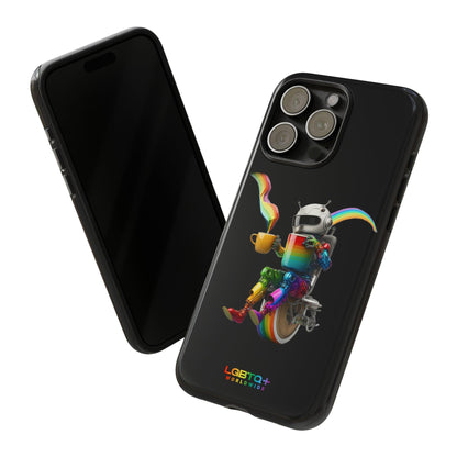 LGBTQWorldwide - ,,LUSTIGER ROBOTER" Doppelgehäuse Handyhülle Accessories, Glossy, iPhone Cases, Matte, Phone accessory, Phone Cases, Samsung Cases, tough, Valentine's Day Picks lgbtq Bekleidung Accessoires unisex Zubehör