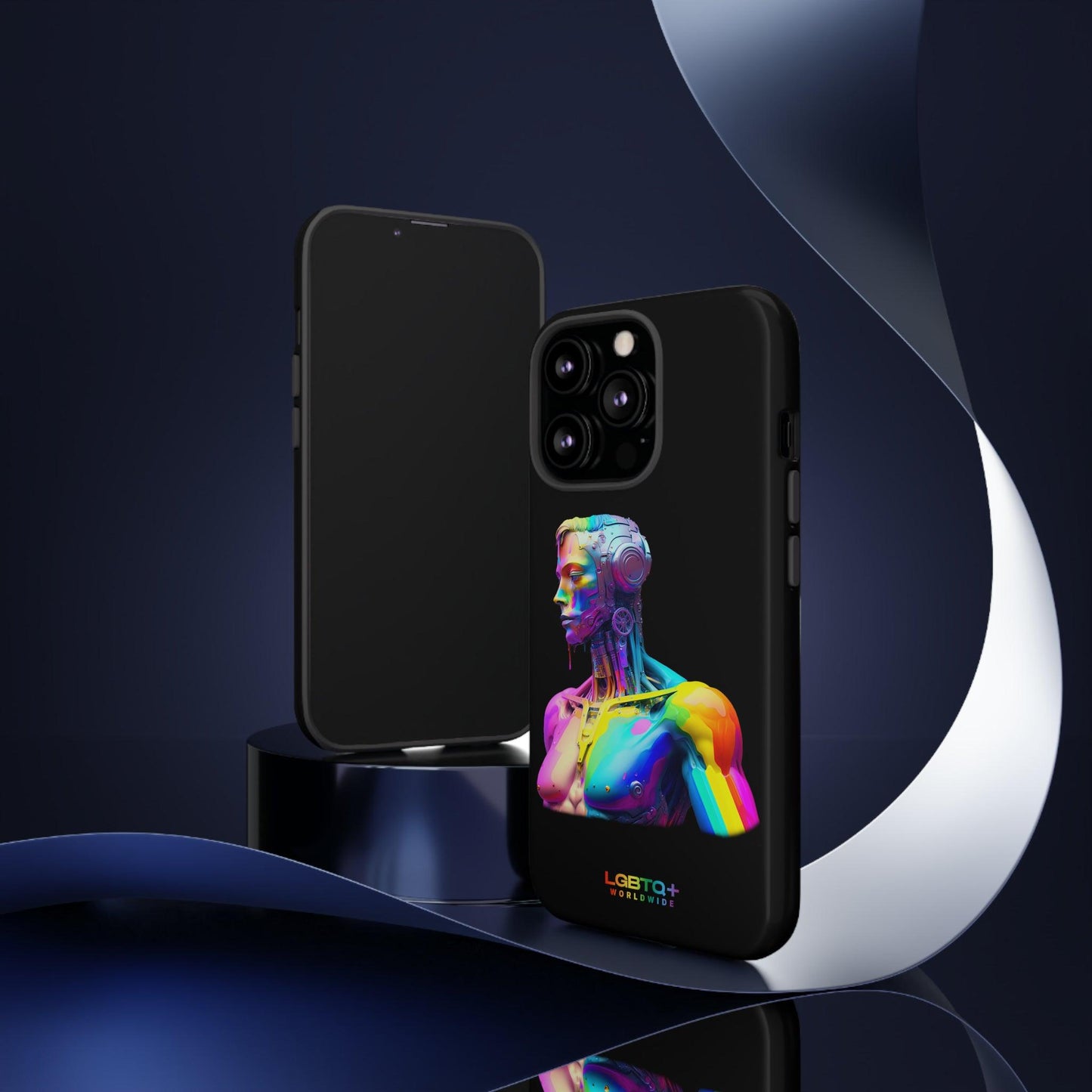 LGBTQWorldwide - ,,ZUKÜNFTIGER ROBOTER" Doppelgehäuse Handyhülle Accessories, Glossy, iPhone Cases, Matte, Phone accessory, Phone Cases, Samsung Cases, tough, Valentine's Day Picks lgbtq Bekleidung Accessoires unisex Zubehör