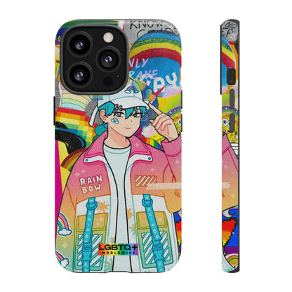 LGBTQWorldwide - ,,REGENBOGEN JUNGE" Doppelgehäuse Handyhülle Accessories, Glossy, iPhone Cases, Matte, Phone accessory, Phone Cases, Samsung Cases, Thermo, Valentine's Day Picks lgbtq Bekleidung Accessoires unisex Zubehör