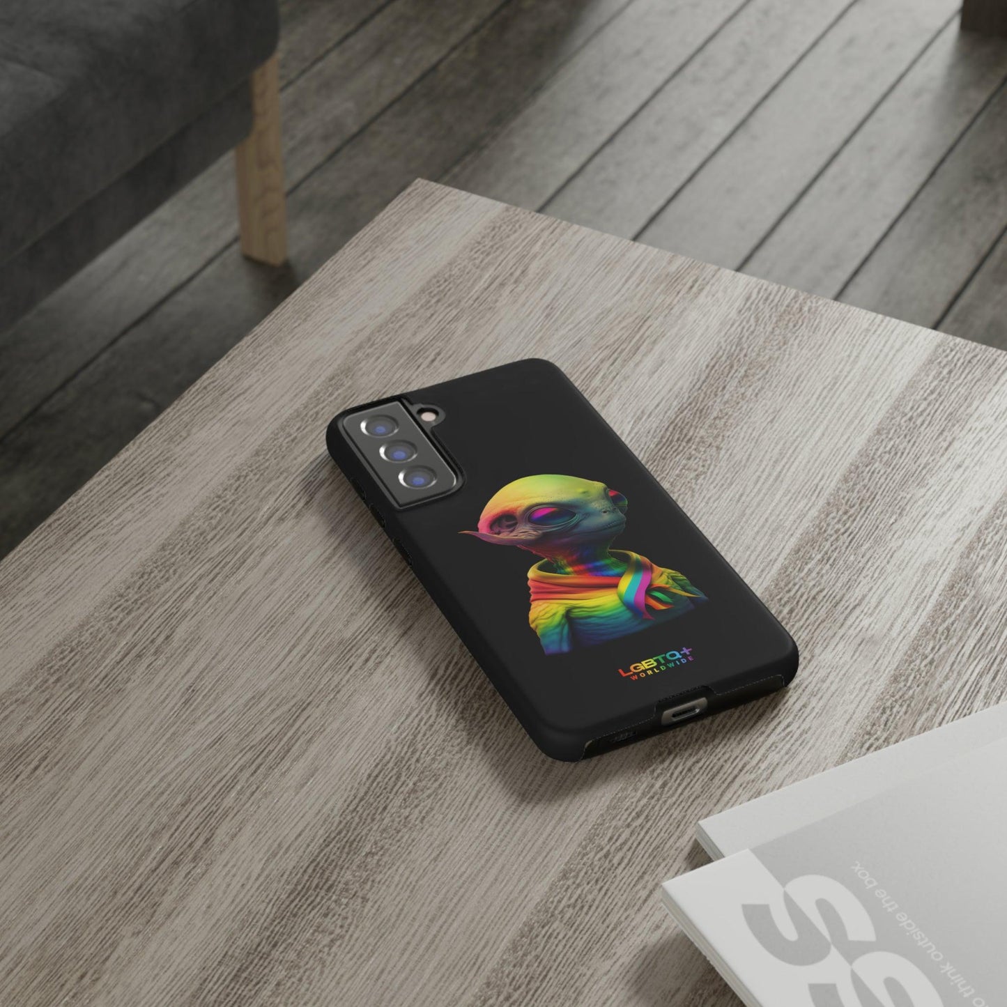 LGBTQWorldwide - ,,ALIEN" Doppelgehäuse Handyhülle Accessories, Glossy, iPhone Cases, Matte, Phone accessory, Phone Cases, Samsung Cases, tough, Valentine's Day Picks lgbtq Bekleidung Accessoires unisex Zubehör