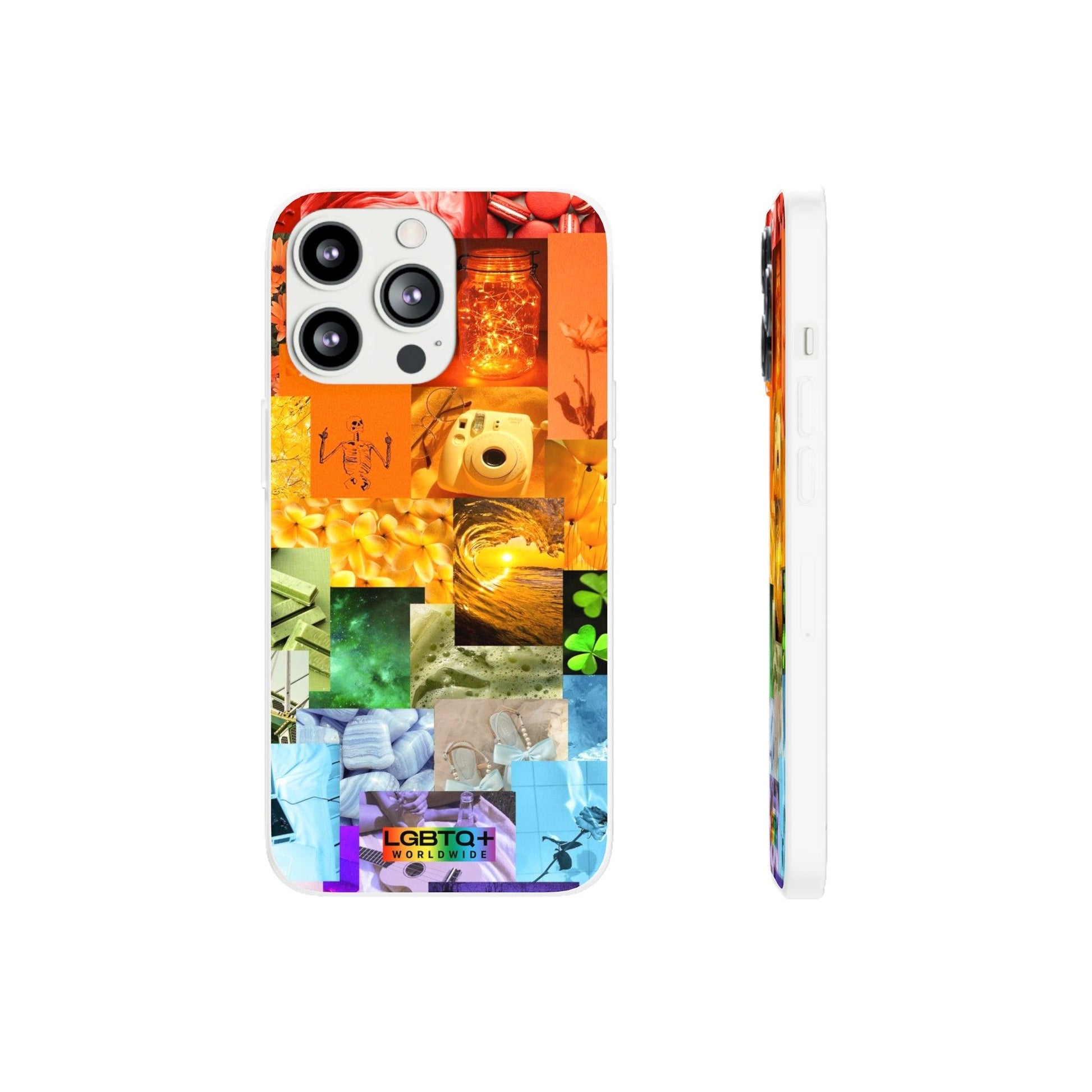 LGBTQWorldwide - ,,GLÜCKLICHKEIT" Flexible Handyhülle Accessories, Case, iPhone, iPhone Cases, Phone accessory, Phone Cases, Samsung Cases, silikon, Valentine's Day promotion lgbtq Bekleidung Accessoires unisex Zubehör