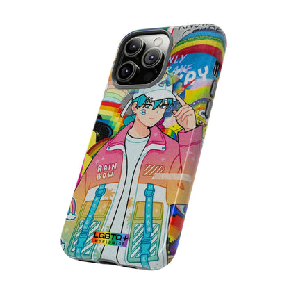 LGBTQWorldwide - ,,REGENBOGEN JUNGE" Doppelgehäuse Handyhülle Accessories, Glossy, iPhone Cases, Matte, Phone accessory, Phone Cases, Samsung Cases, Thermo, Valentine's Day Picks lgbtq Bekleidung Accessoires unisex Zubehör