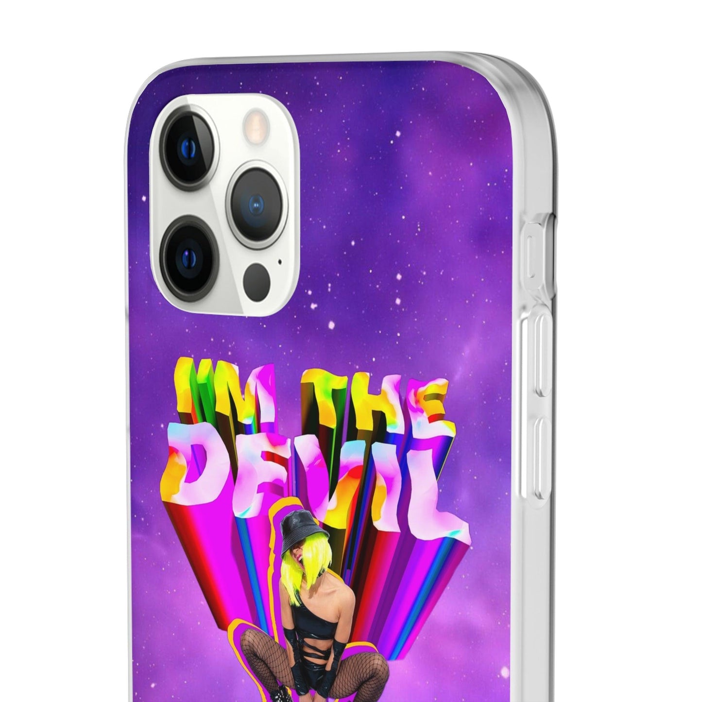 LGBTQWorldwide - ,,I AM THE DEVIL" Flexible Handyhülle Accessories, Case, iPhone, iPhone Cases, Phone accessory, Phone Cases, Samsung Cases, silikon, Valentine's Day promotion lgbtq Bekleidung Accessoires unisex Zubehör