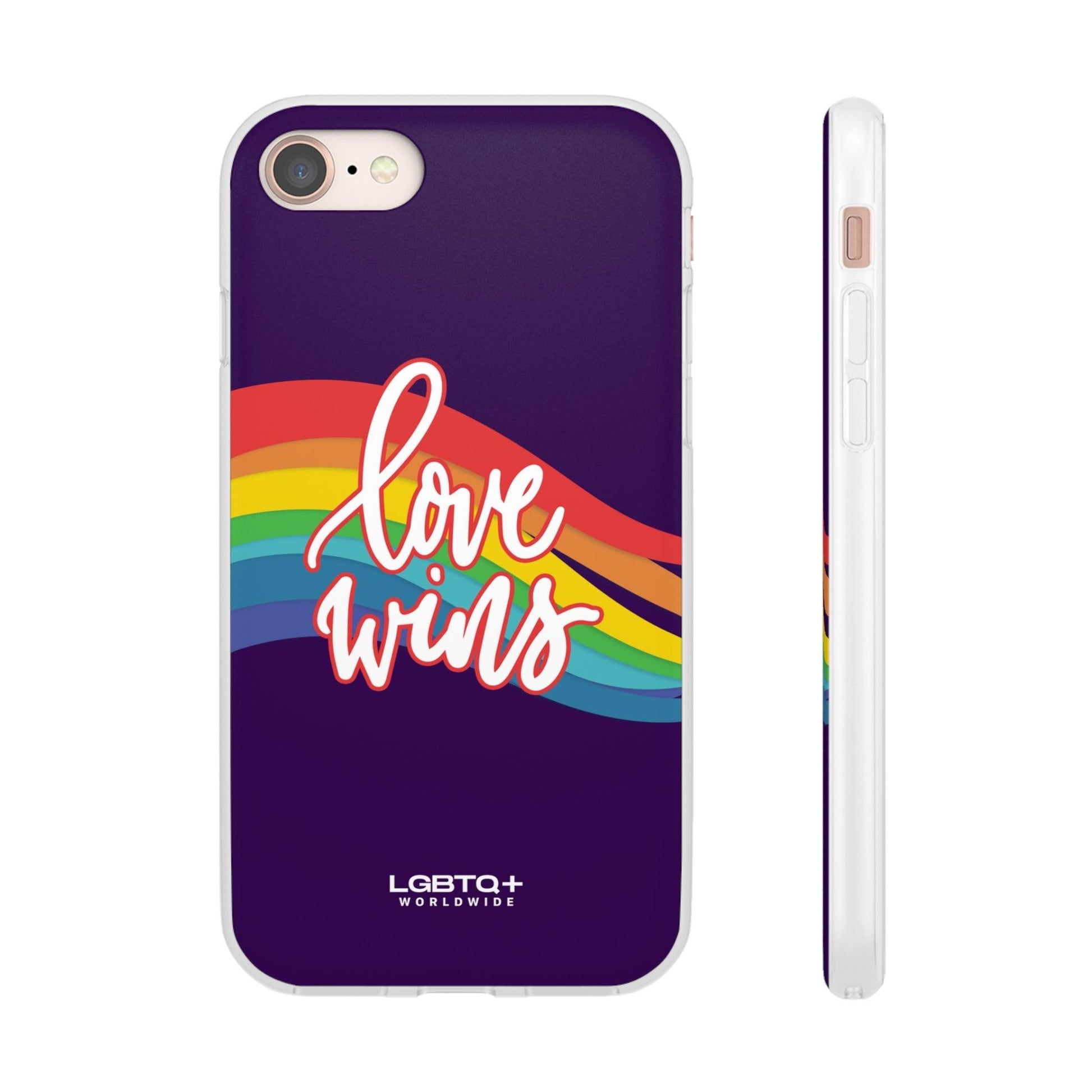 LGBTQWorldwide - ,,LIEBE GEWINNT" Flexible Handyhülle Accessories, Case, iPhone, iPhone Cases, Phone accessory, Phone Cases, Samsung Cases, silikon, Valentine's Day promotion lgbtq Bekleidung Accessoires unisex Zubehör