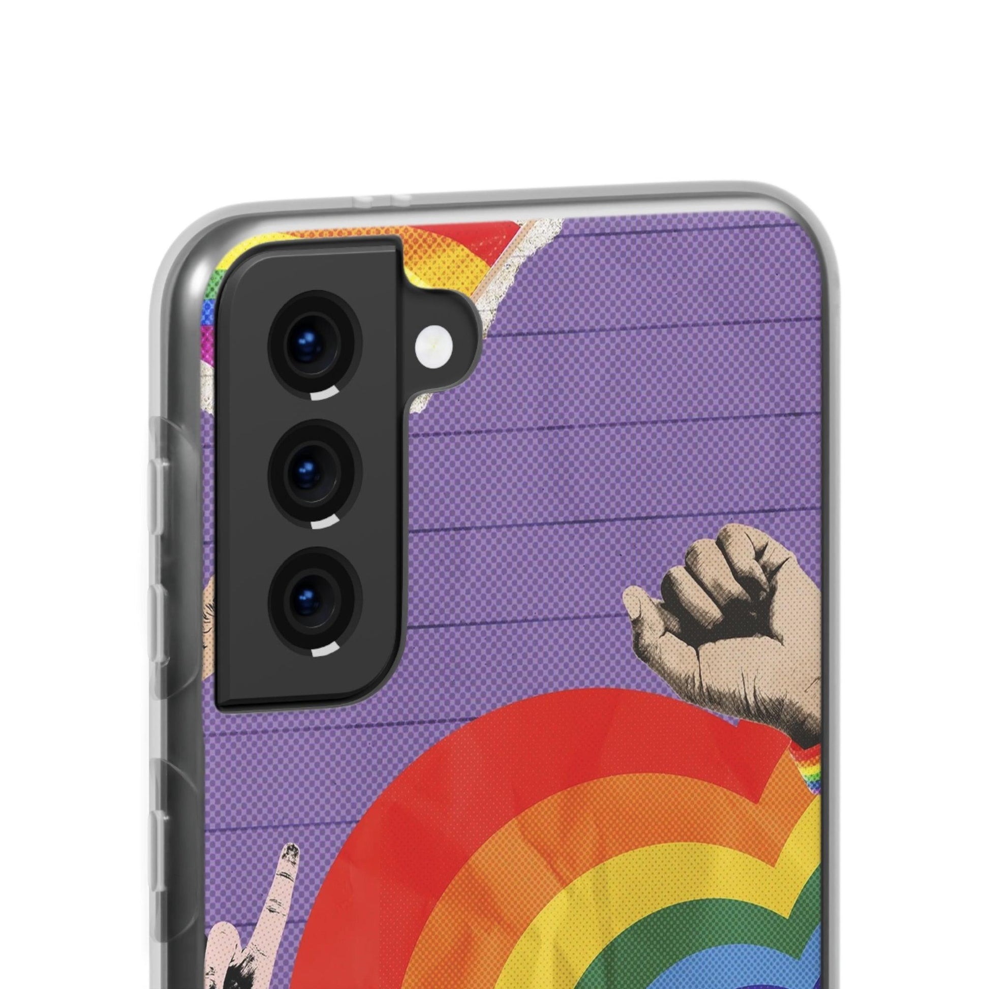 LGBTQWorldwide - ,,REGENBOGEN HERZ" Flexible Handyhülle Accessories, Case, iPhone, iPhone Cases, Phone accessory, Phone Cases, Samsung Cases, silikon, Valentine's Day promotion lgbtq Bekleidung Accessoires unisex Zubehör