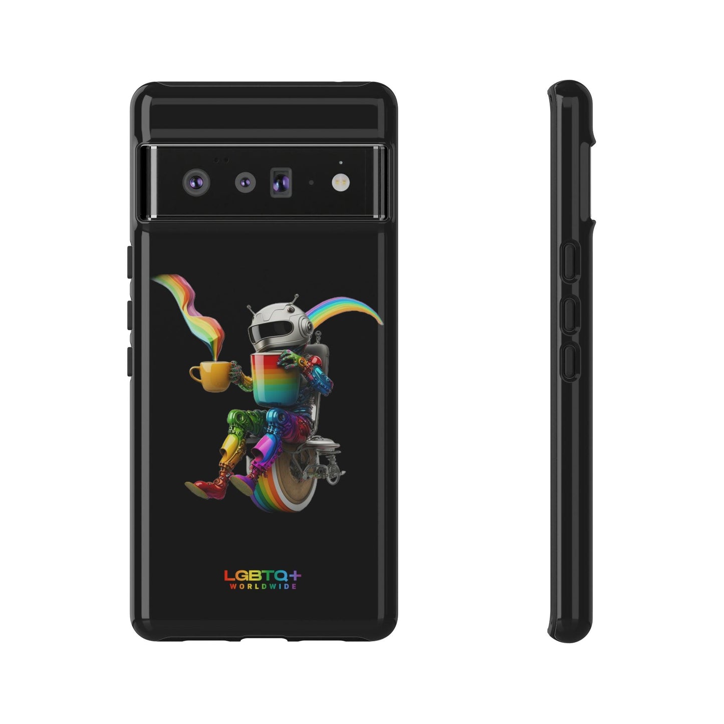 LGBTQWorldwide - ,,LUSTIGER ROBOTER" Doppelgehäuse Handyhülle Accessories, Glossy, iPhone Cases, Matte, Phone accessory, Phone Cases, Samsung Cases, tough, Valentine's Day Picks lgbtq Bekleidung Accessoires unisex Zubehör